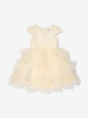 Robe à volants en tulle iAMe Girls en crème