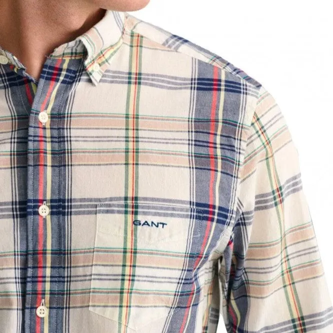 Chemise à carreaux Madras indienne - Coquille d'œuf GANT Clothing