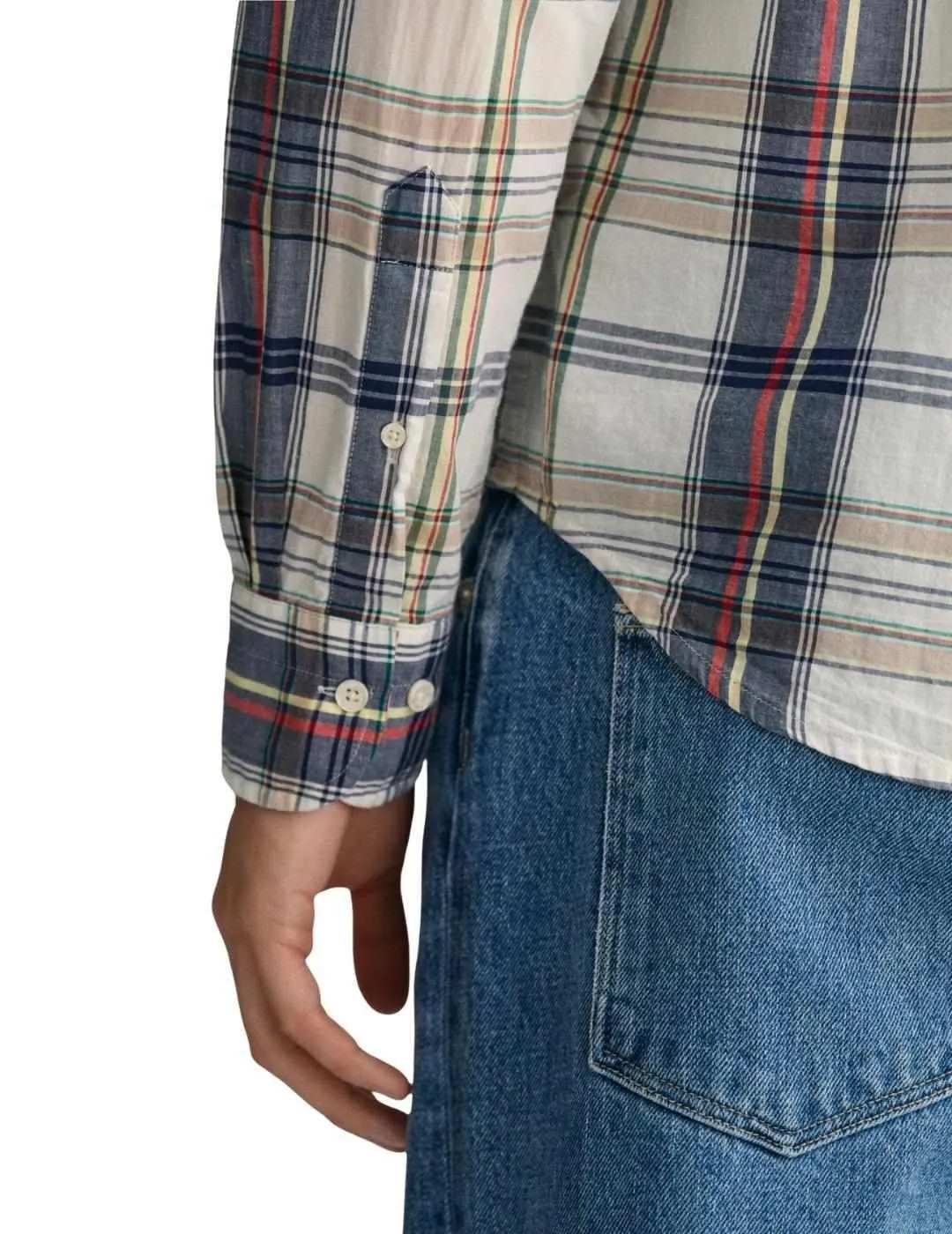 Chemise à carreaux Madras indienne - Coquille d'œuf GANT Clothing