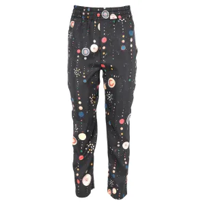 Pantalon droit Isabel Marant à taille gainée en coton noir avec imprimé pois