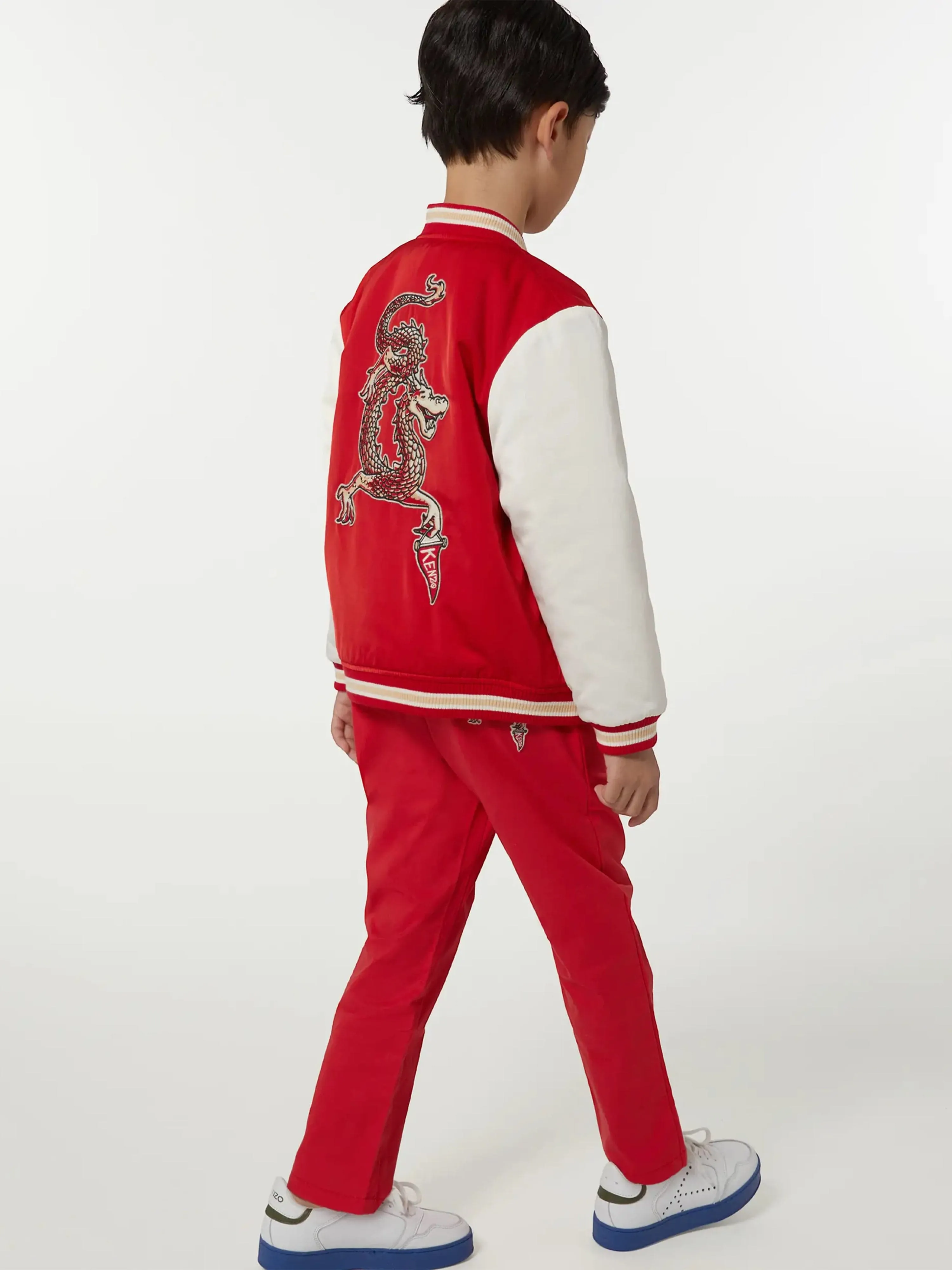 Pantalon KENZO pour garçons avec badge brodé en rouge