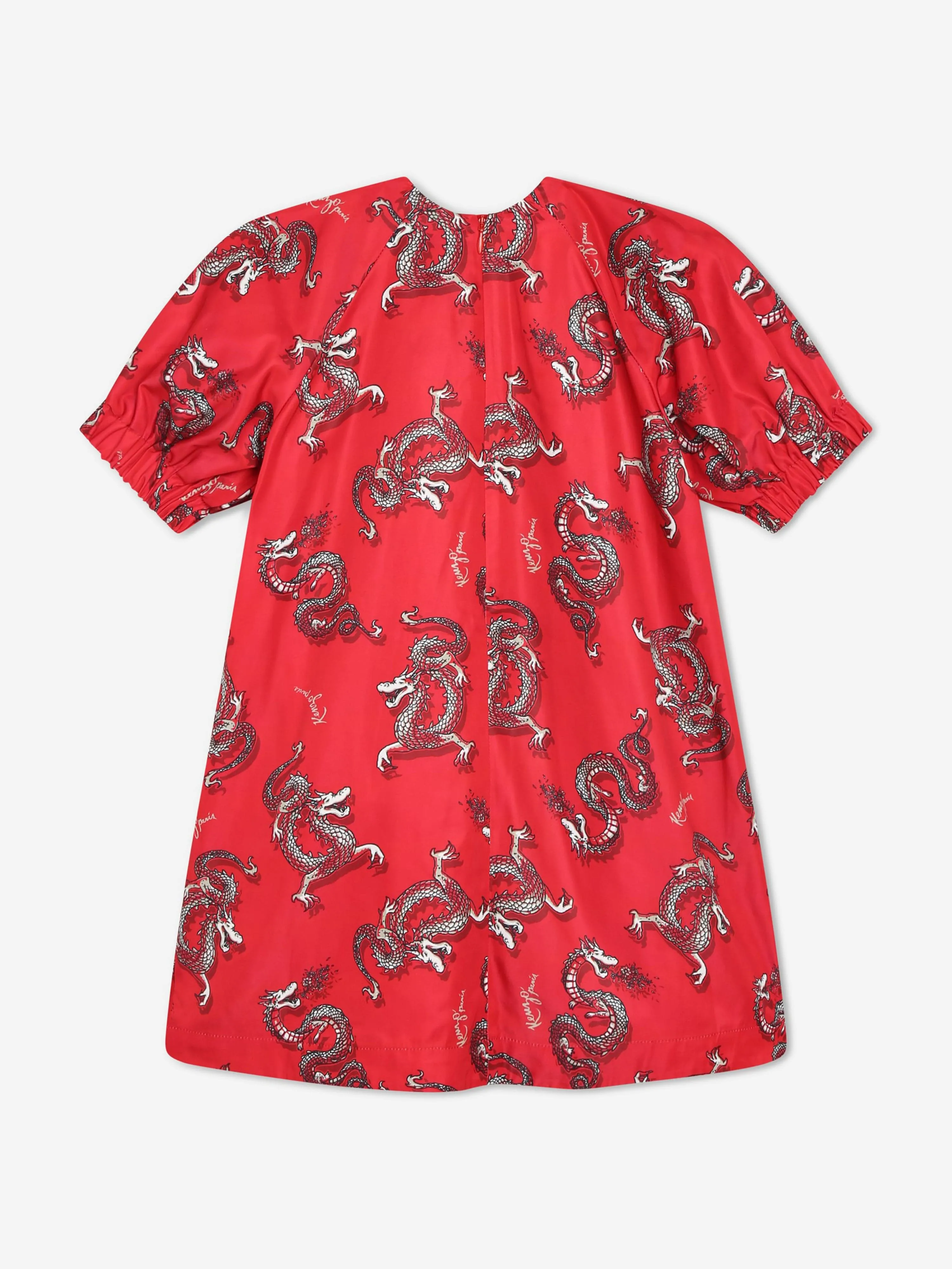 Robe KENZO Girls à motif dragon en rouge