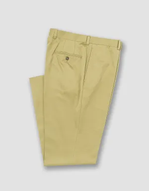 PANTALON EN TOILE DE COTON KHAKI - COUPE CLASSIQUE