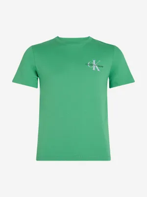 T-shirt Monologo pour Enfants - Poitrine Verte