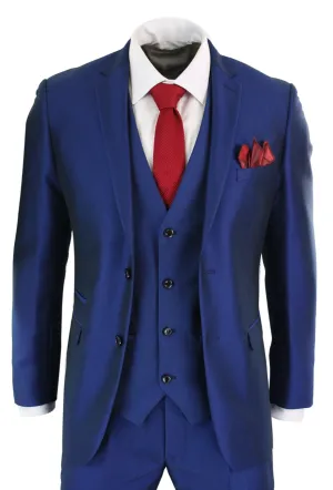 Costume de mariage et bal bleu Kingsley 3 pièces