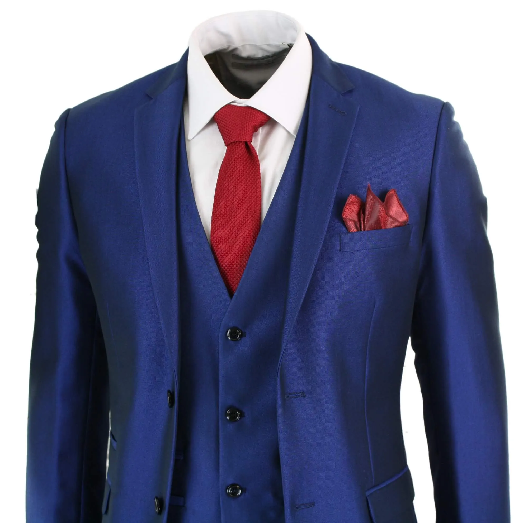 Costume de mariage et bal bleu Kingsley 3 pièces