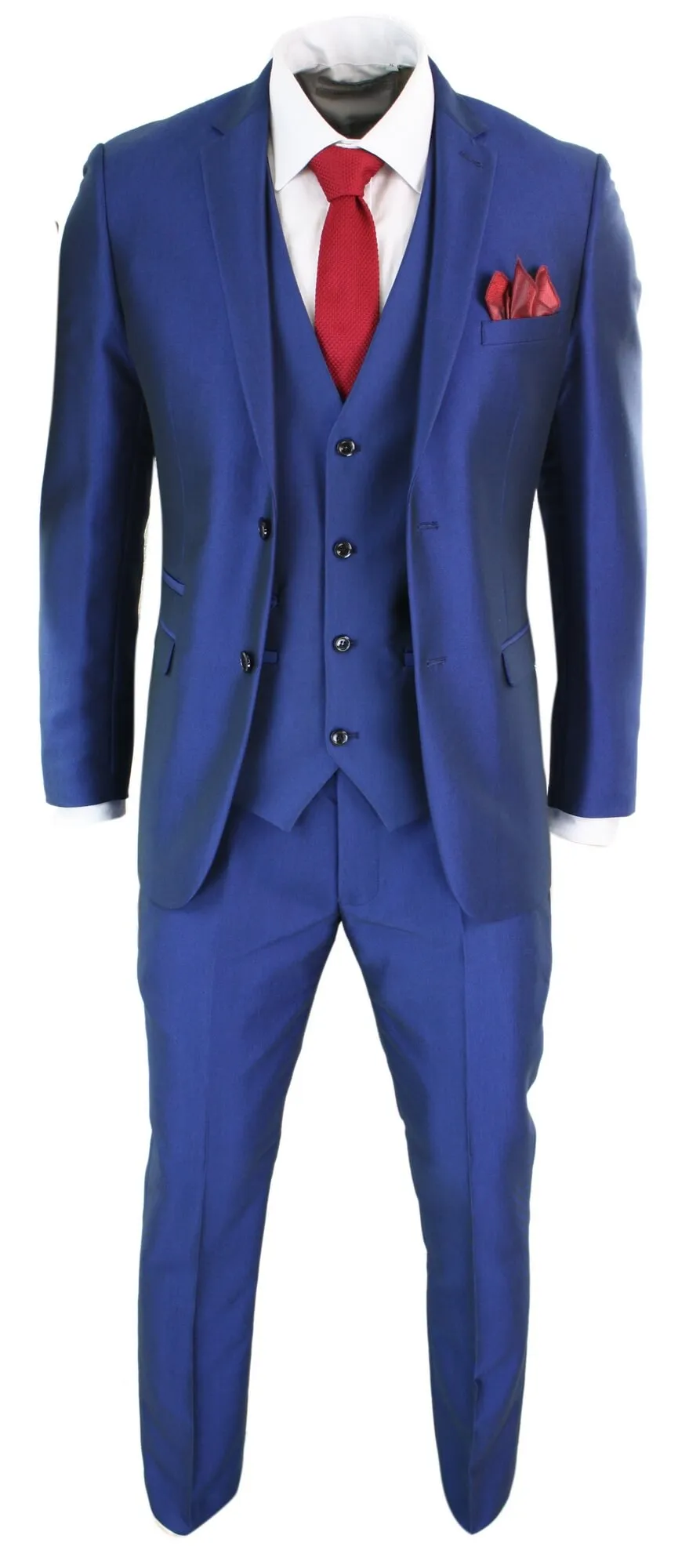 Costume de mariage et bal bleu Kingsley 3 pièces