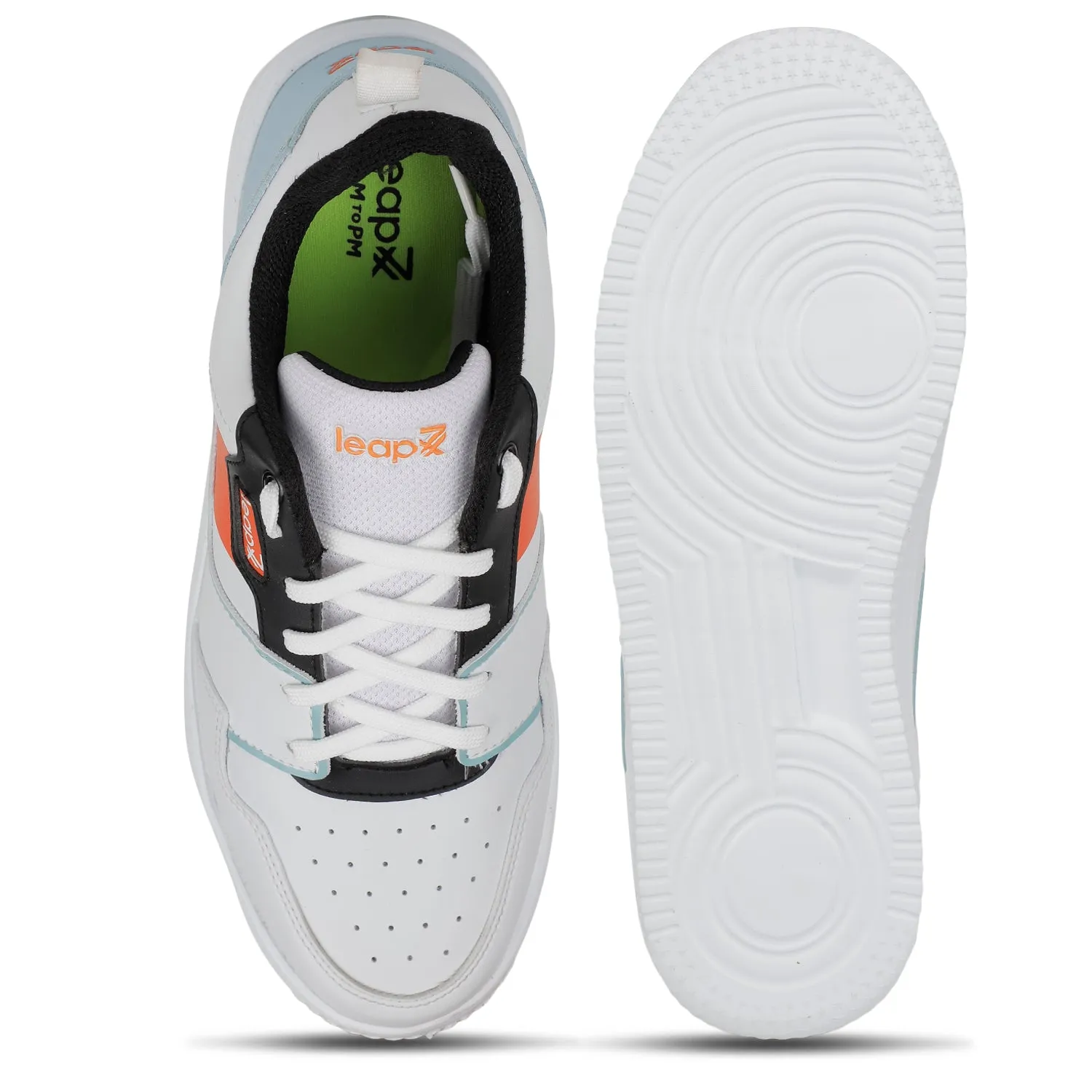 Baskets décontractées orange Leap7x pour hommes SNOOKIS-2 par Liberty