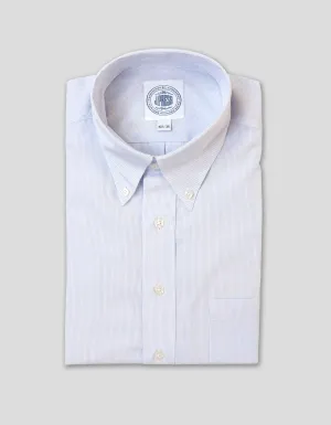 CHEMISE À BOUTONS RAYÉE CRAYON BLEU CLAIR