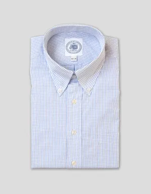 CHEMISE À BOUTONS TATTERSALL BLEU CLAIR