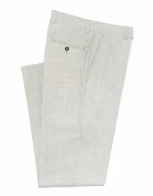 PANTALON EN LAINE TROPICALE GRIS CLAIR