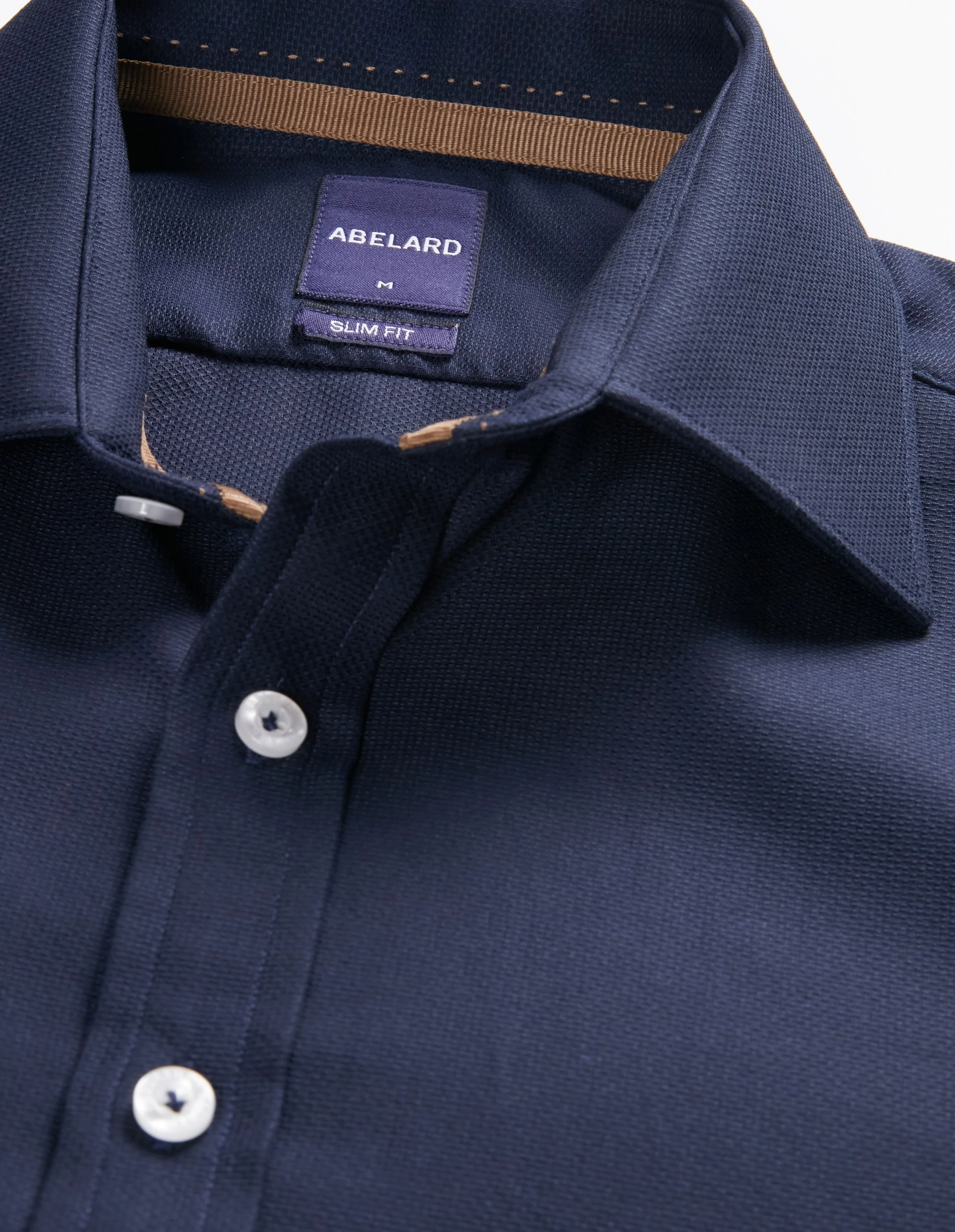 Chemise de Sport à Manches Longues - Texturée - Marine Abelard Clothing