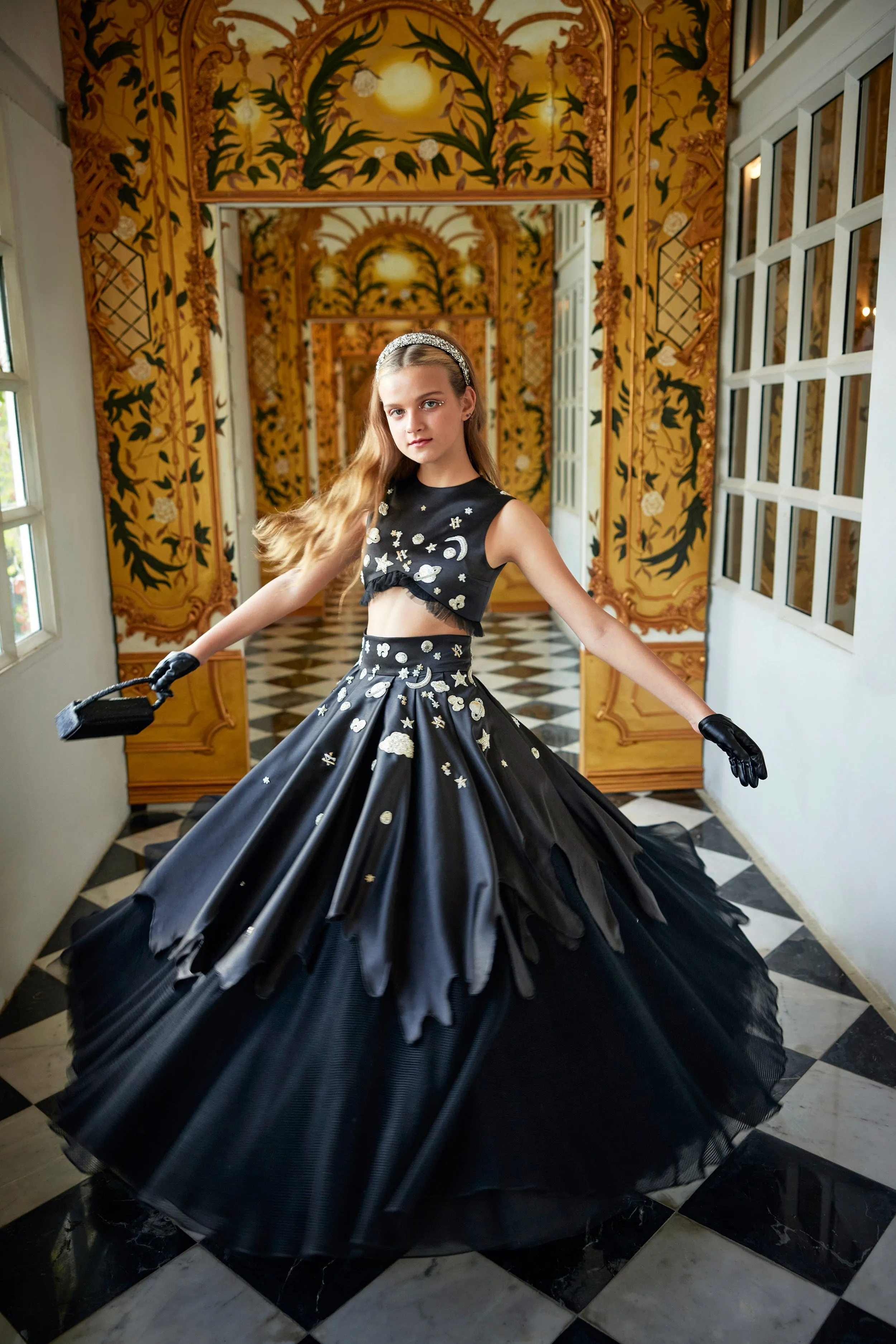 Robe d'occasion Maison Ava Girls Wednesday en noir