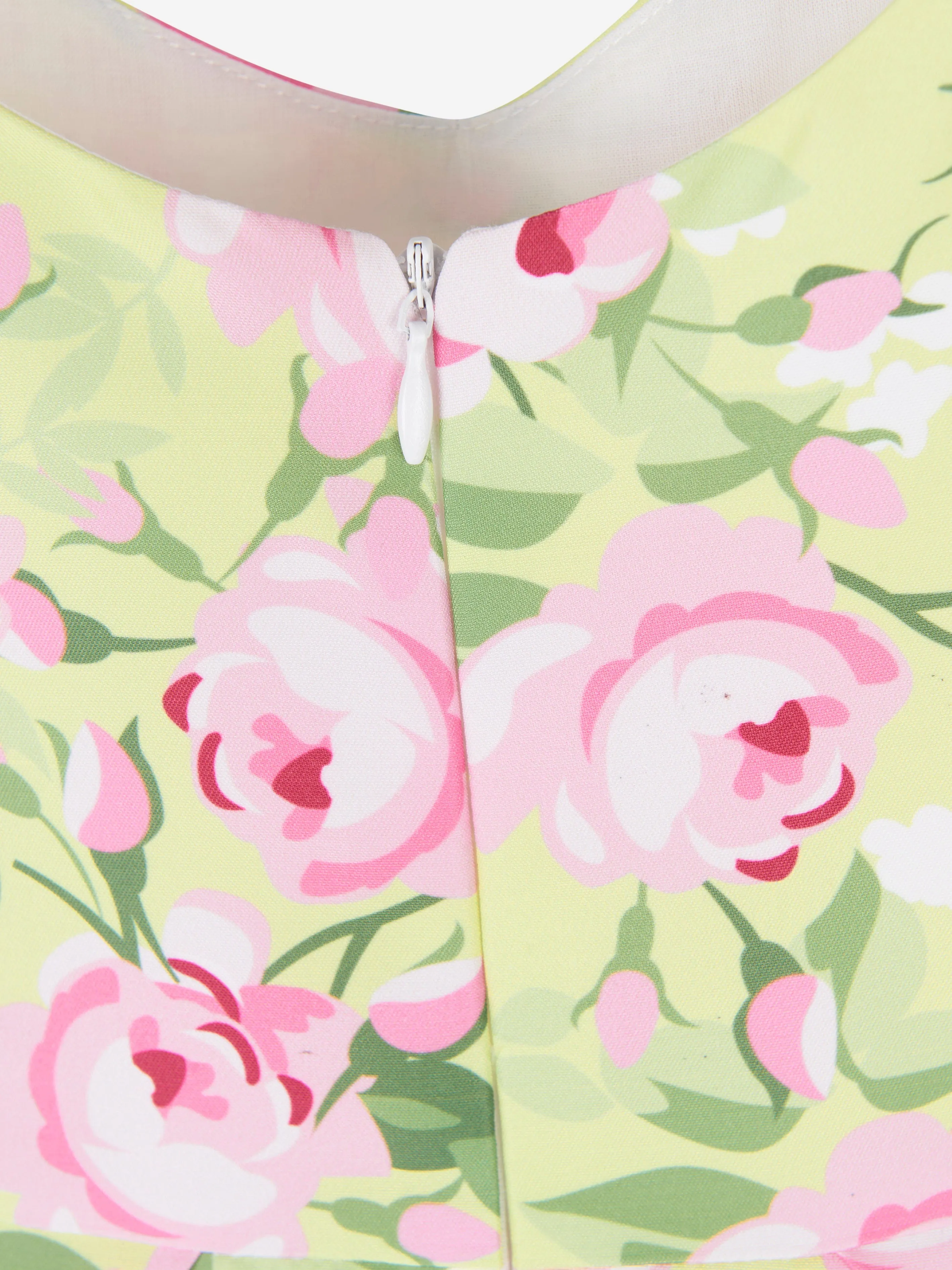 Robe à fleurs Mama Luma avec ceinture en jaune