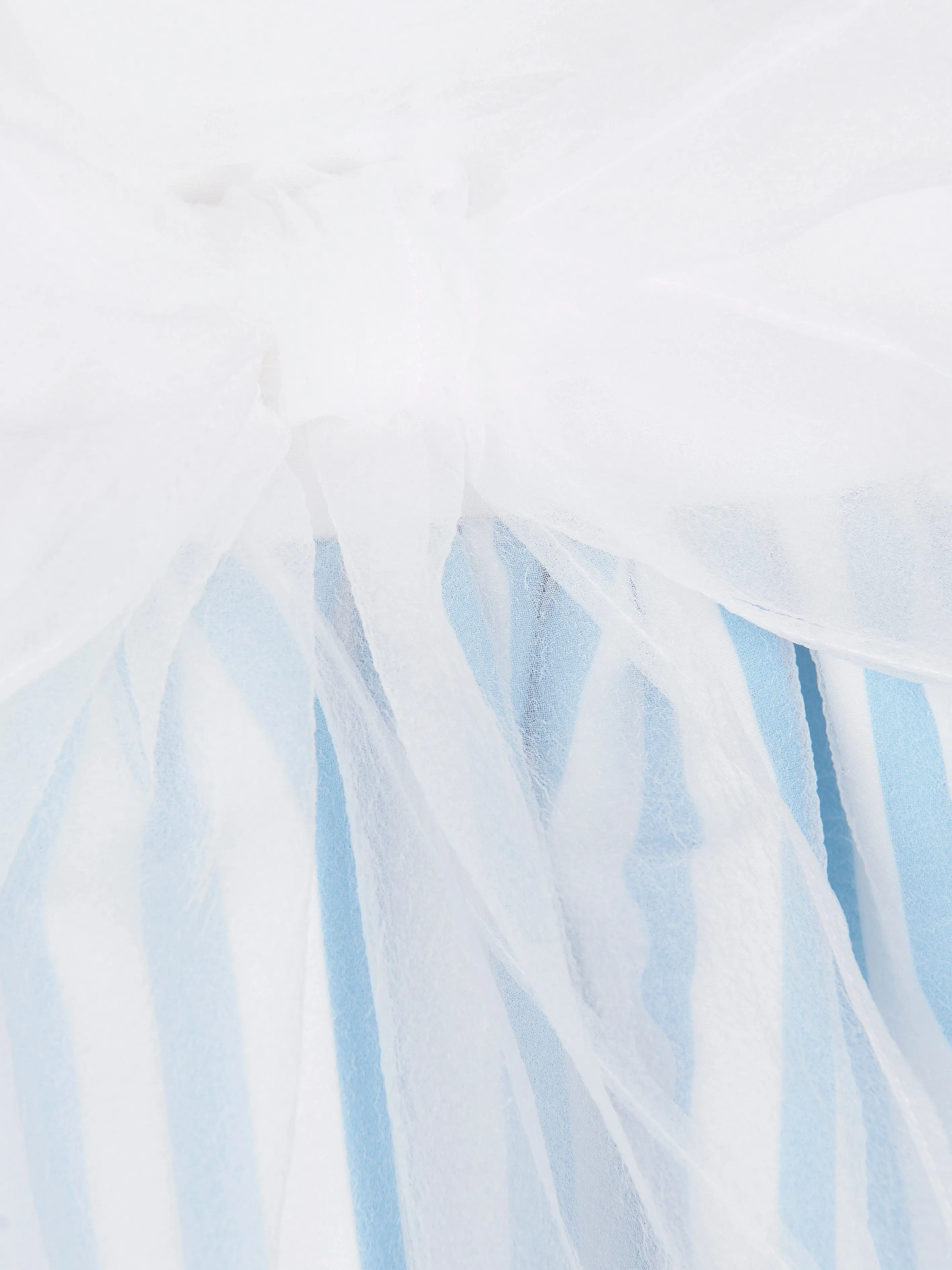 Robe fleurie à volants en organza Mama Luma Girls en bleu