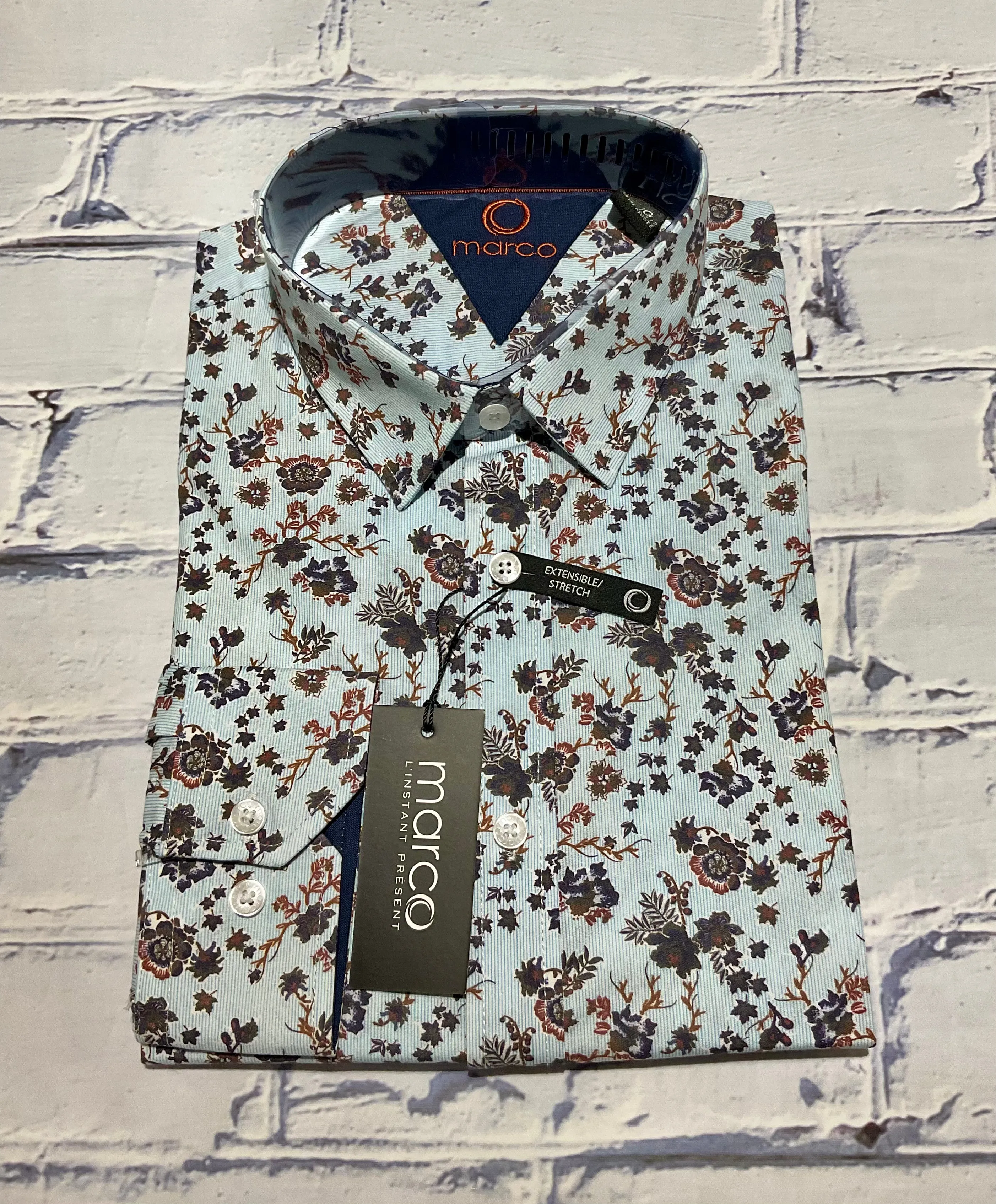 Marco LS Chemise Sport à Motifs Floraux