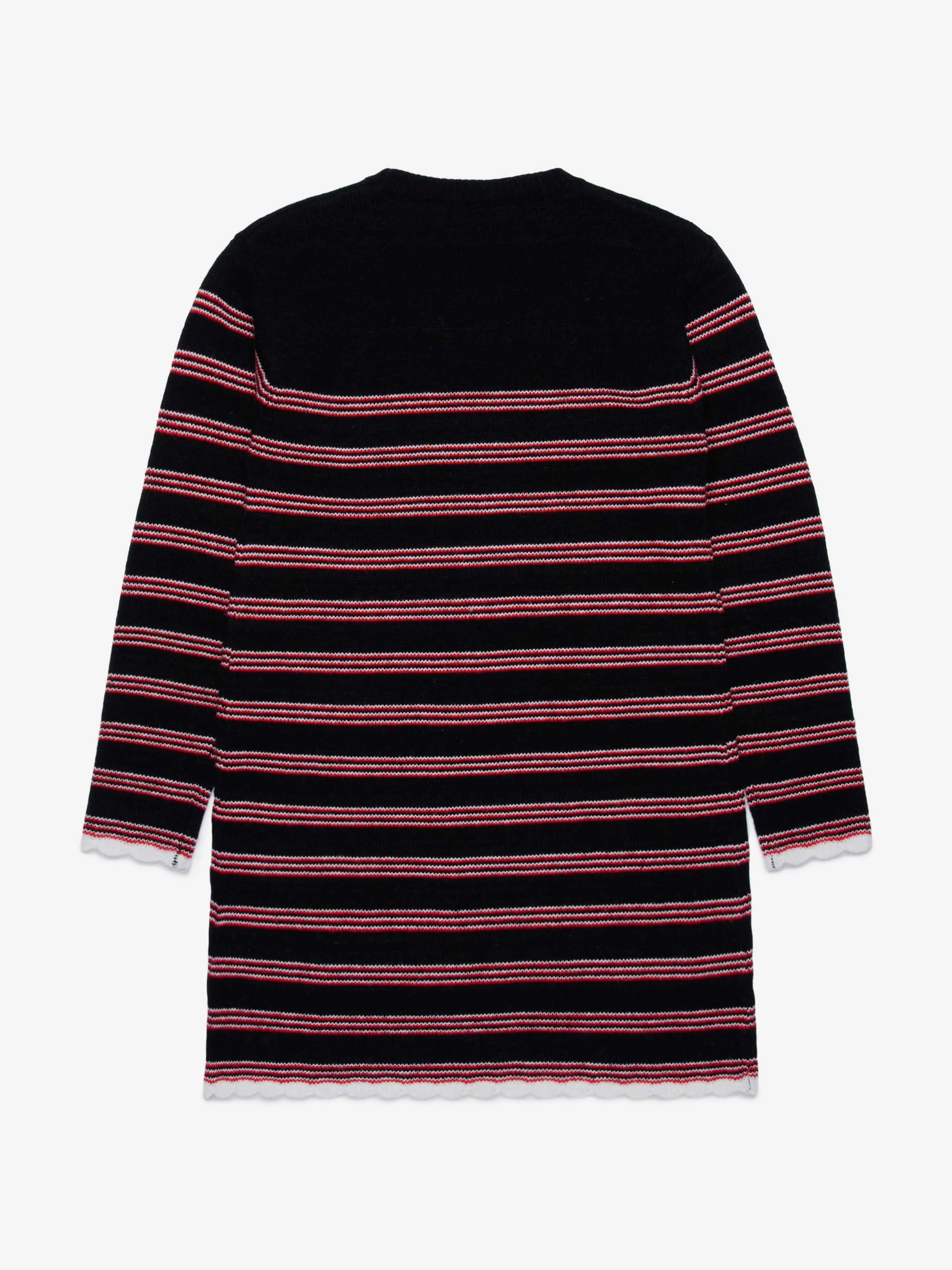 Robe rayée tricotée MARNI pour filles en noir