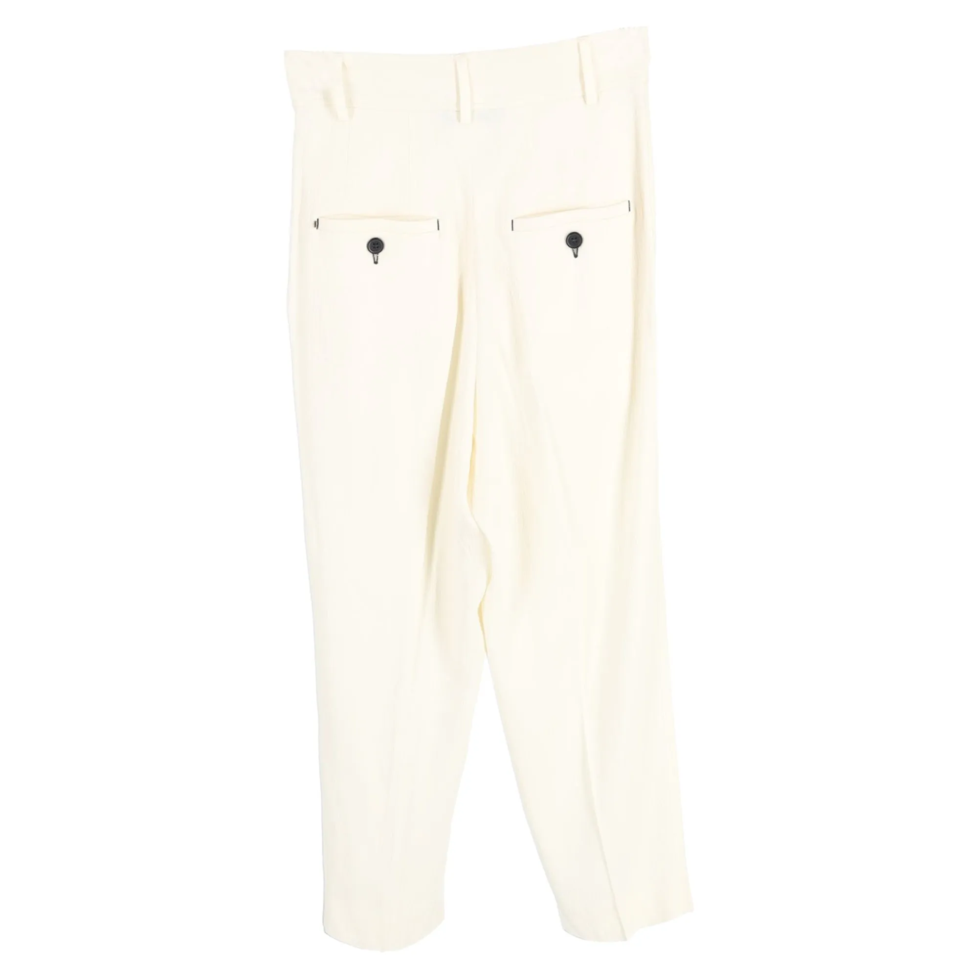 Max Mara Sportmax Pantalon droit plissé en acétate crème
