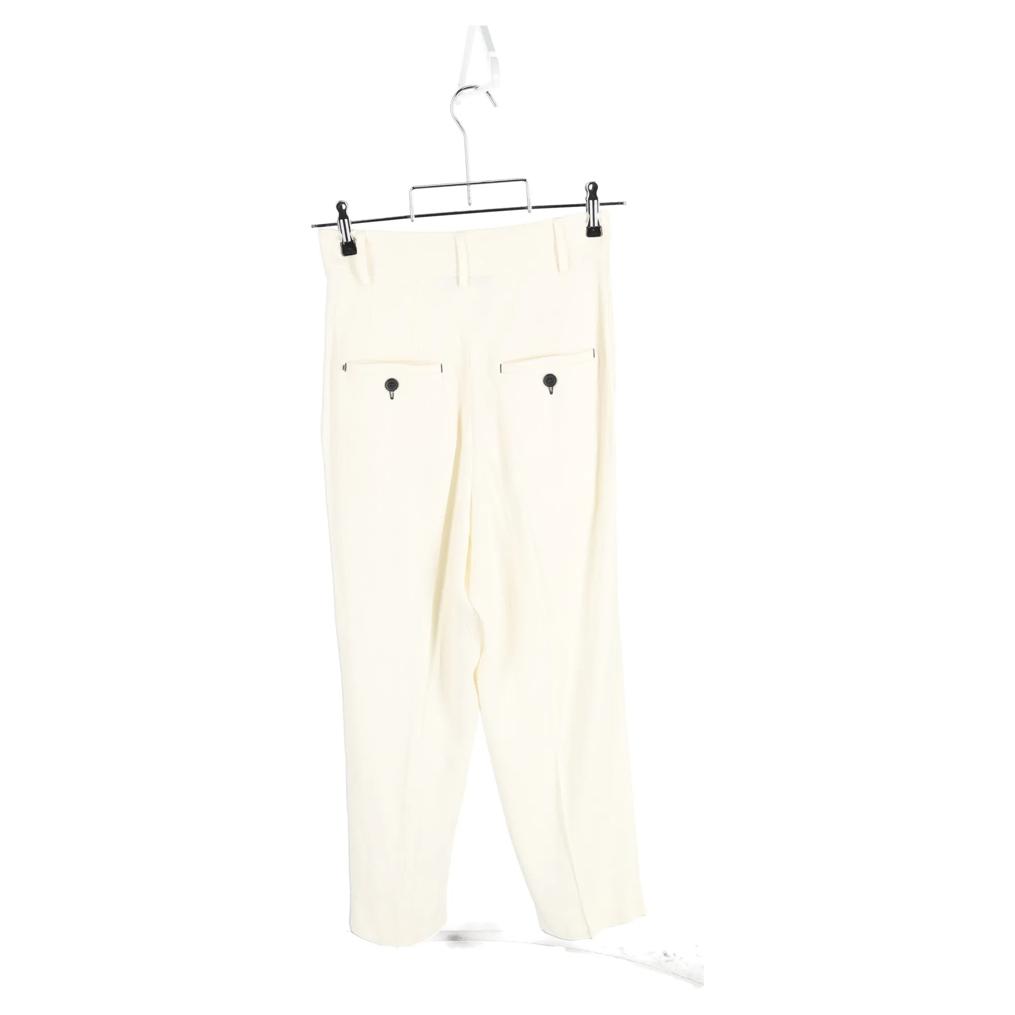 Max Mara Sportmax Pantalon droit plissé en acétate crème