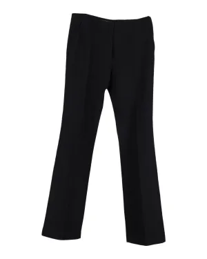 Pantalon droit Sportmax Max Mara en laine vierge noire