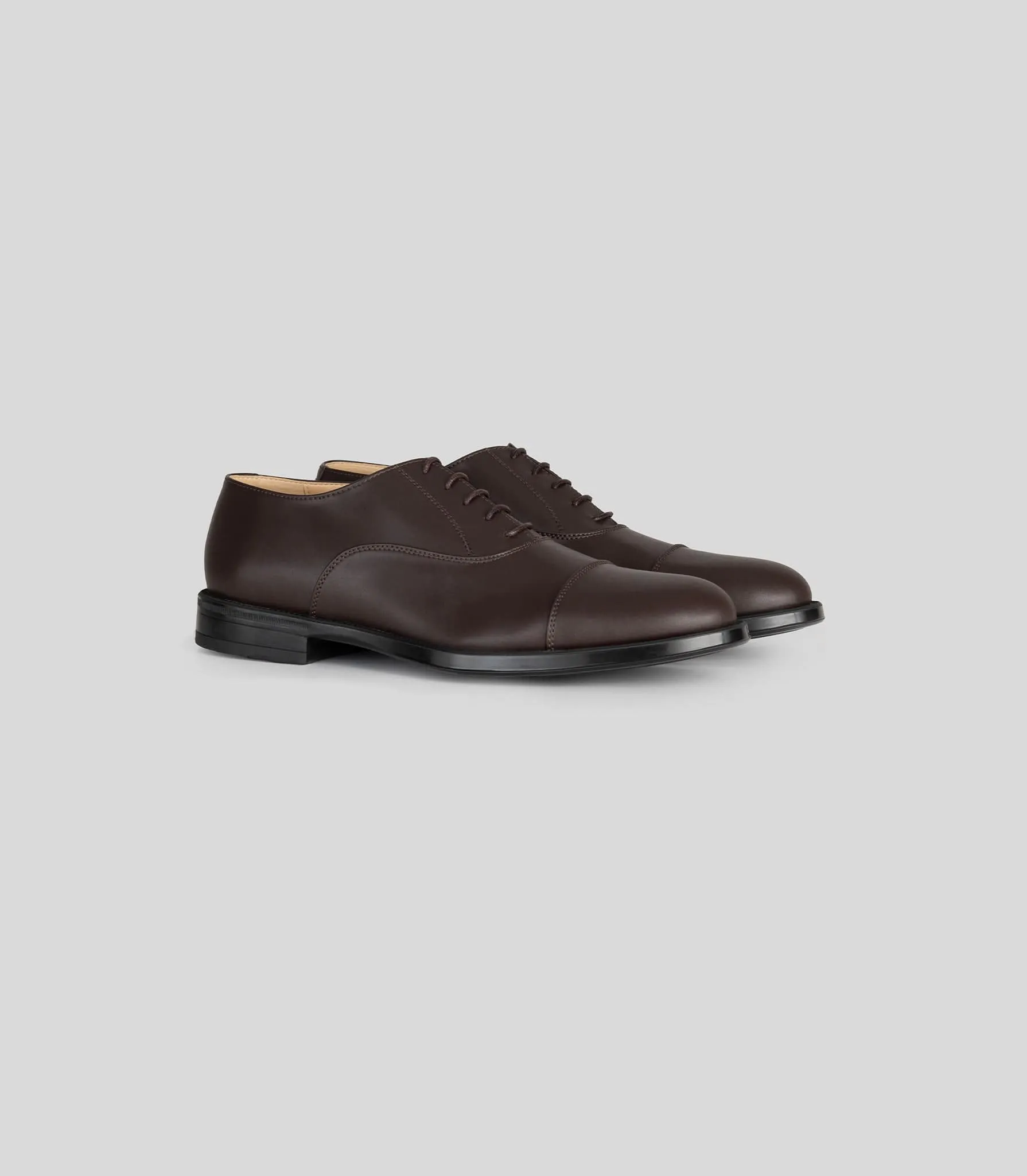 Chaussures Oxford en Cuir Végétal à Bout Rond pour Homme | Marron