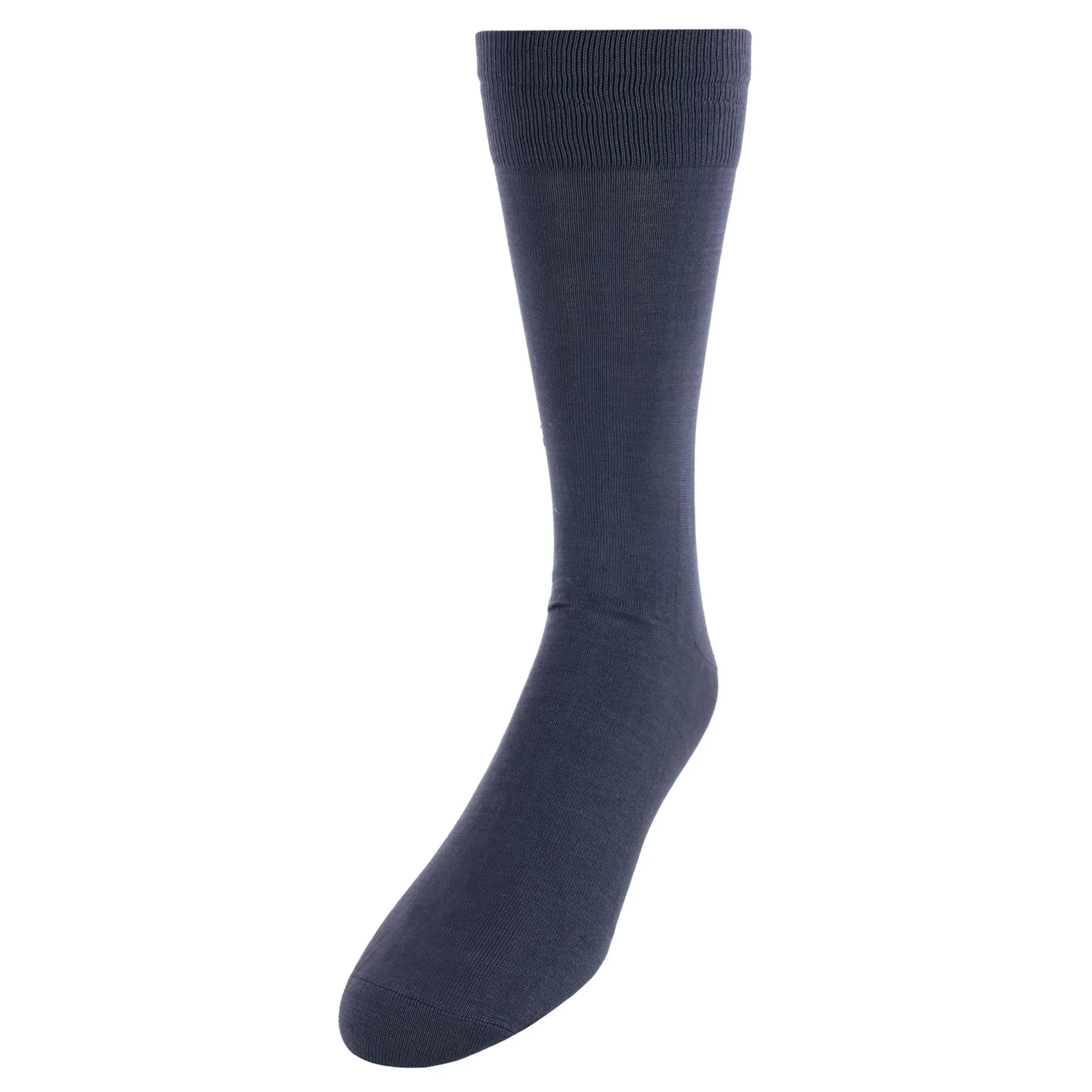 Chaussettes habillées pour hommes en coton mercerisé uni