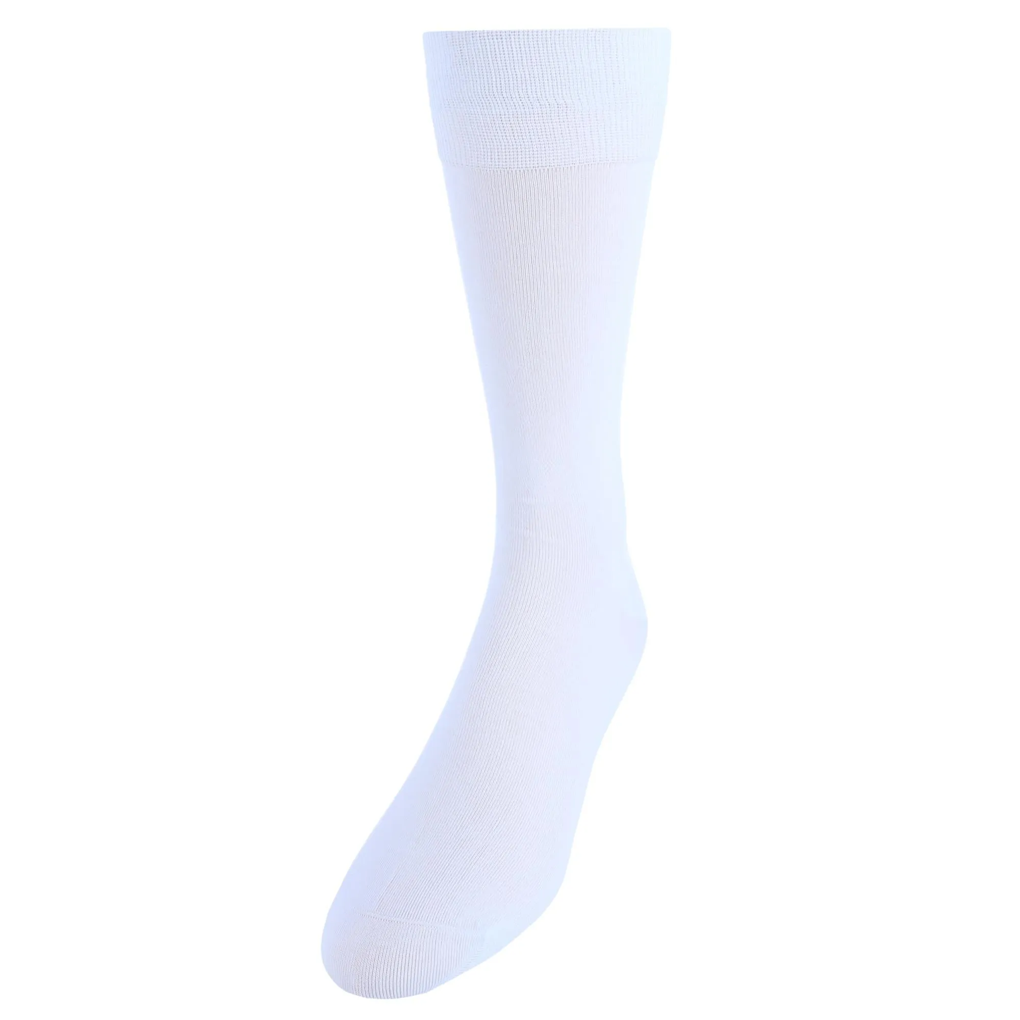 Chaussettes habillées pour hommes en coton mercerisé uni