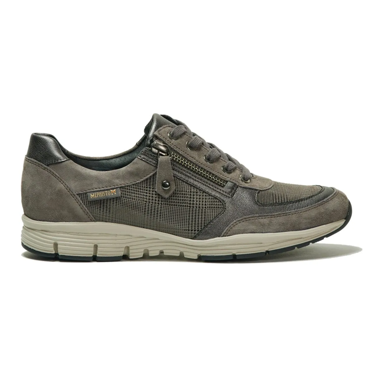 Chaussures Mephisto pour Femmes Ylona Taupe Foncé/Vichy