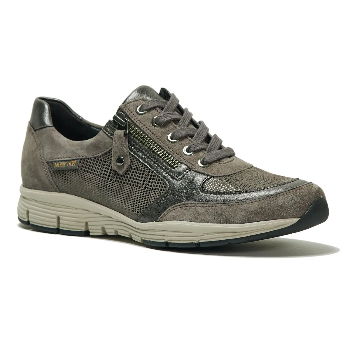 Chaussures Mephisto pour Femmes Ylona Taupe Foncé/Vichy