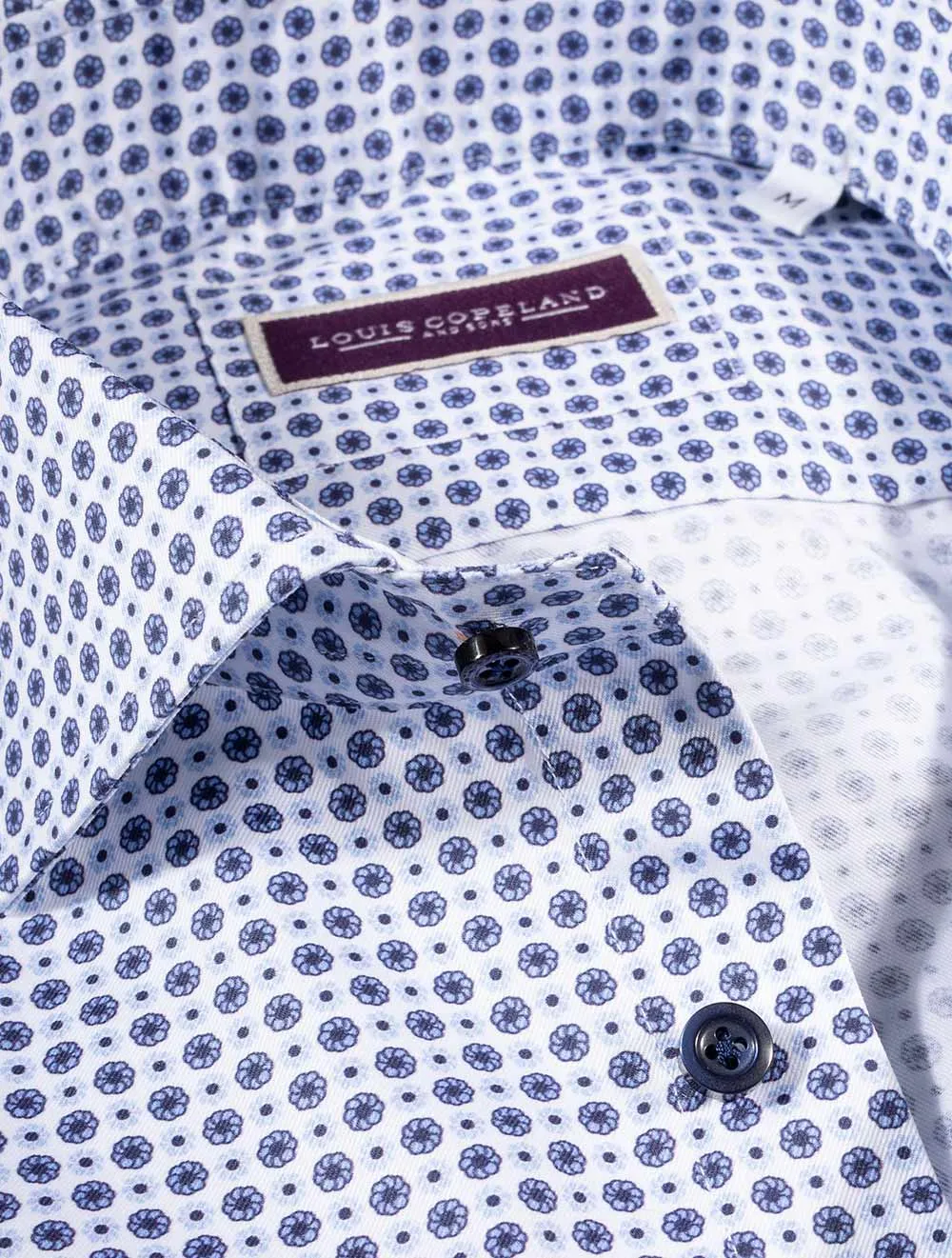 Chemise à motifs pâquerettes Messi Blanc