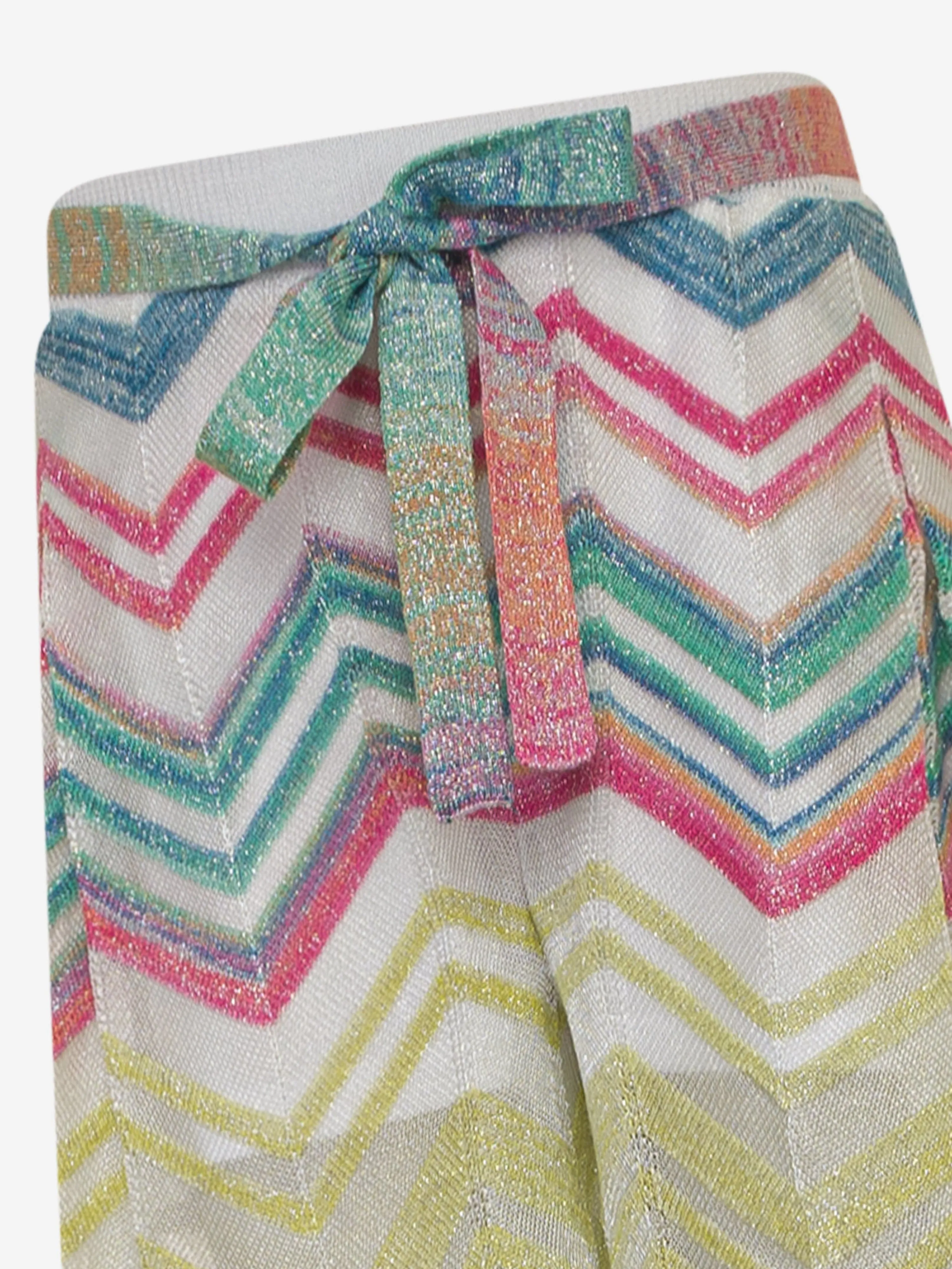 Pantalon en maille zigzag multicolore Missoni pour filles