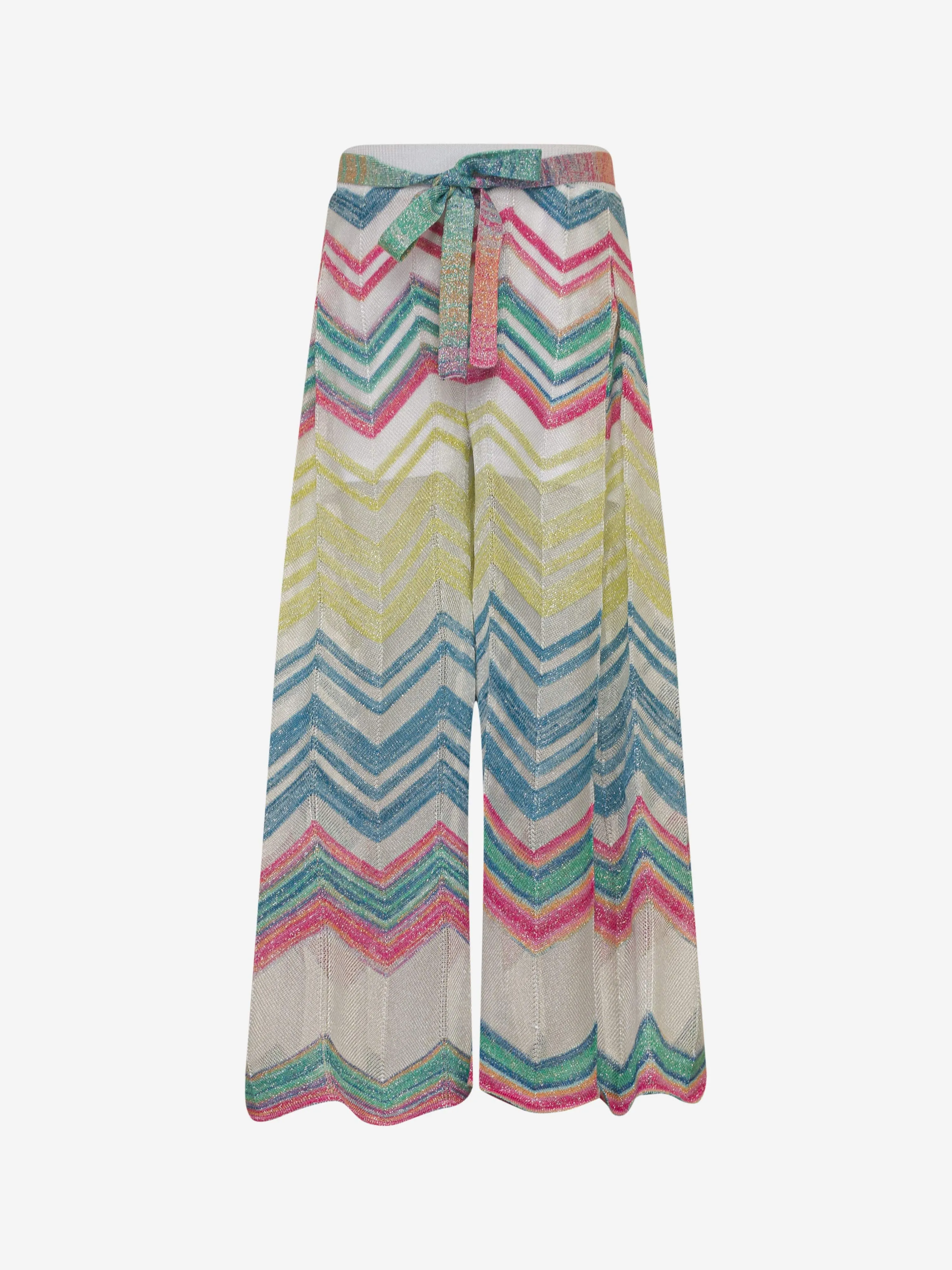 Pantalon en maille zigzag multicolore Missoni pour filles