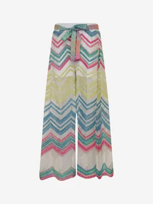 Pantalon en maille zigzag multicolore Missoni pour filles