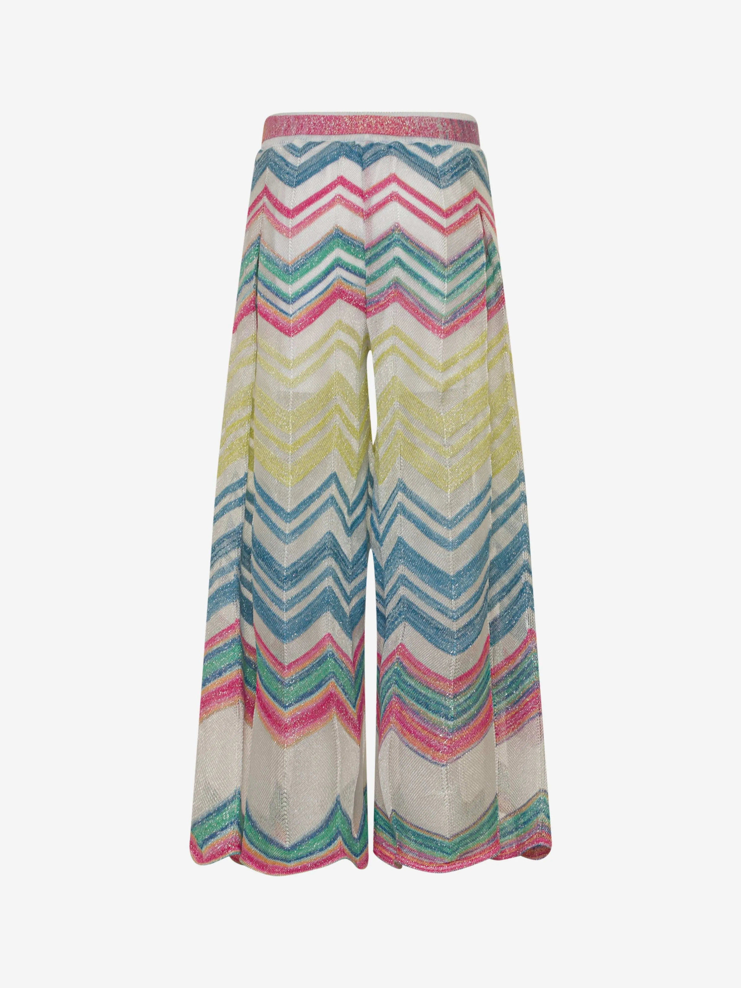 Pantalon en maille zigzag multicolore Missoni pour filles