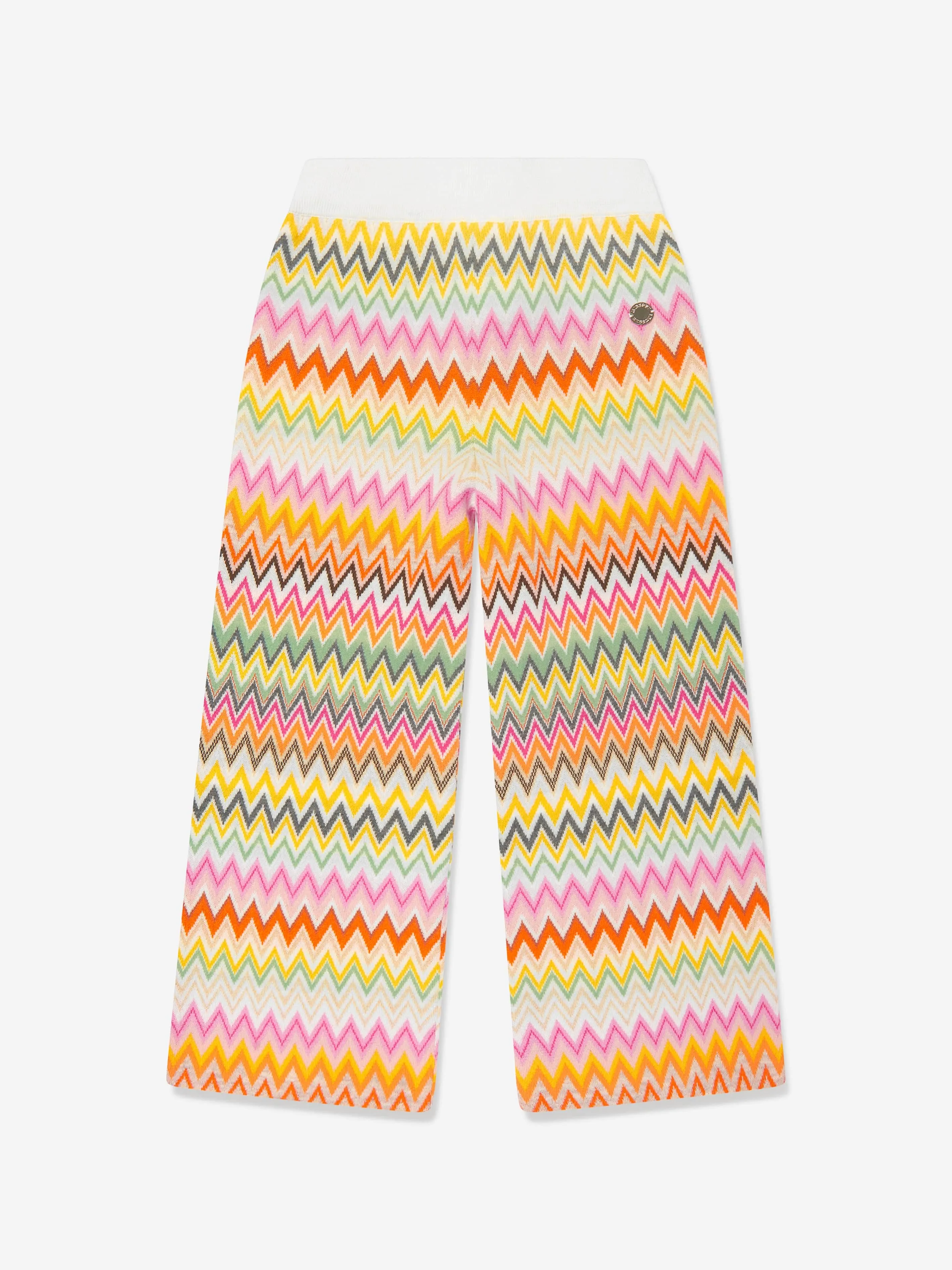 Pantalon tricoté en zigzag multicolore Missoni pour filles
