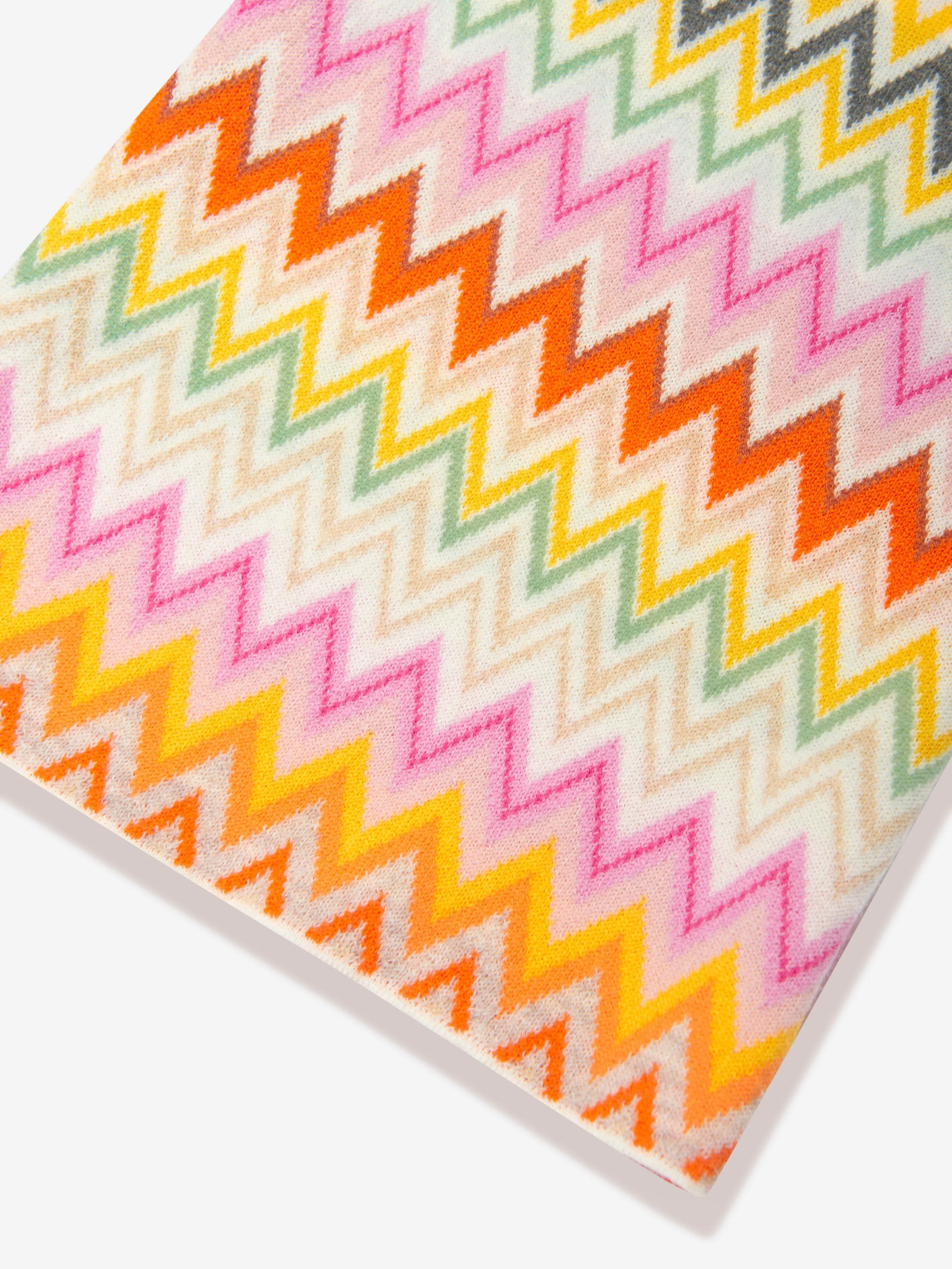 Pantalon tricoté en zigzag multicolore Missoni pour filles