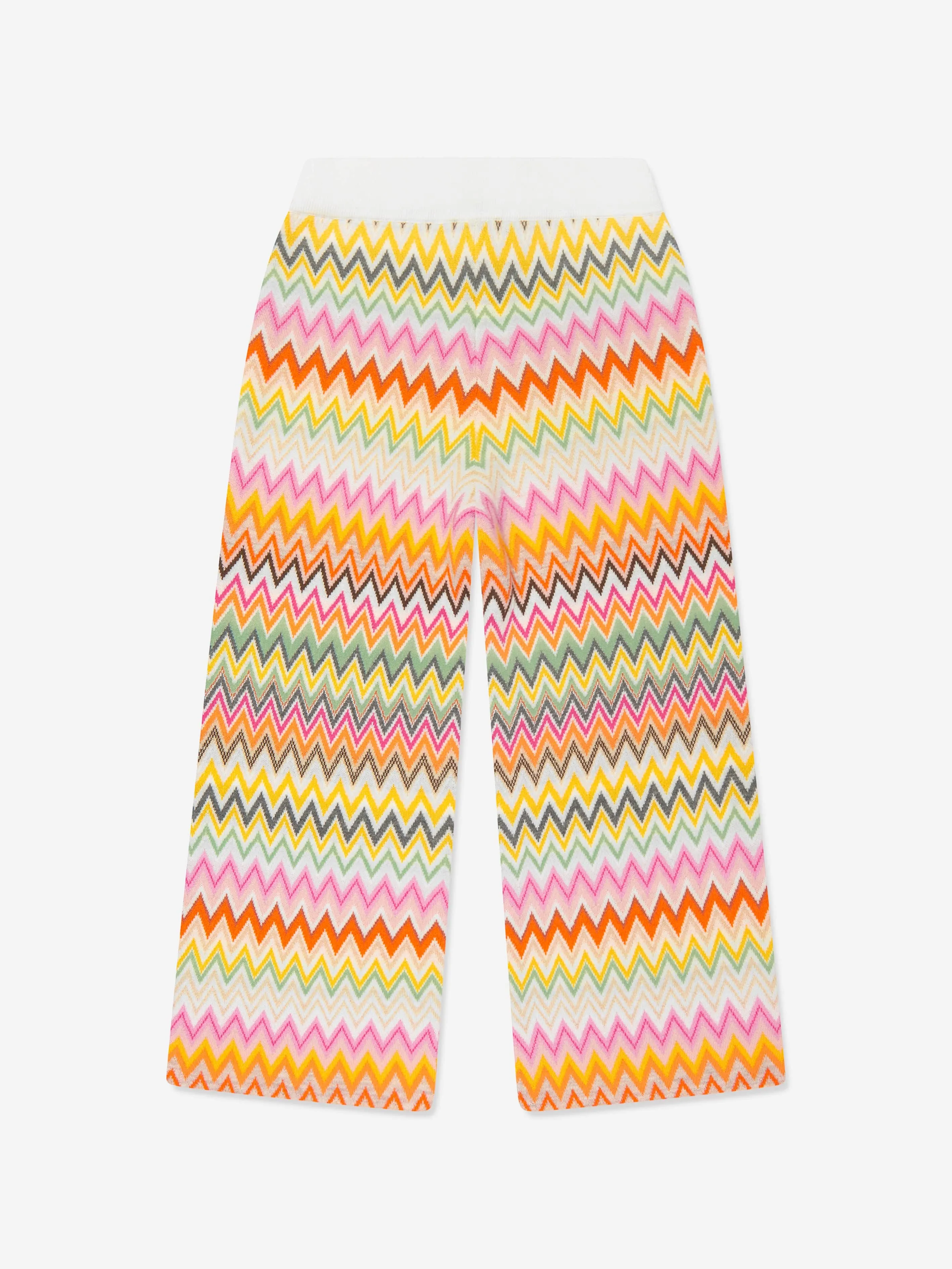 Pantalon tricoté en zigzag multicolore Missoni pour filles