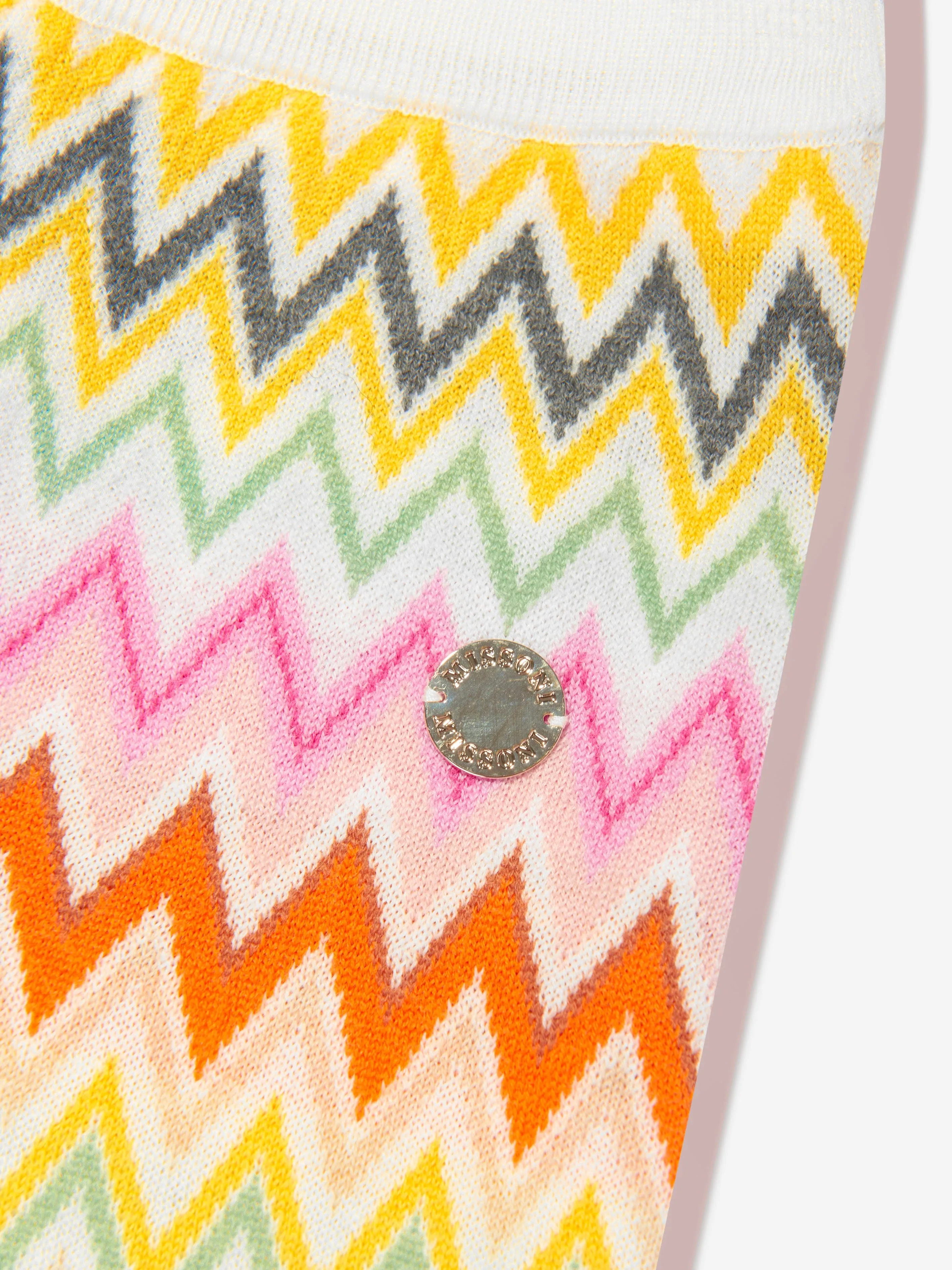Pantalon tricoté en zigzag multicolore Missoni pour filles