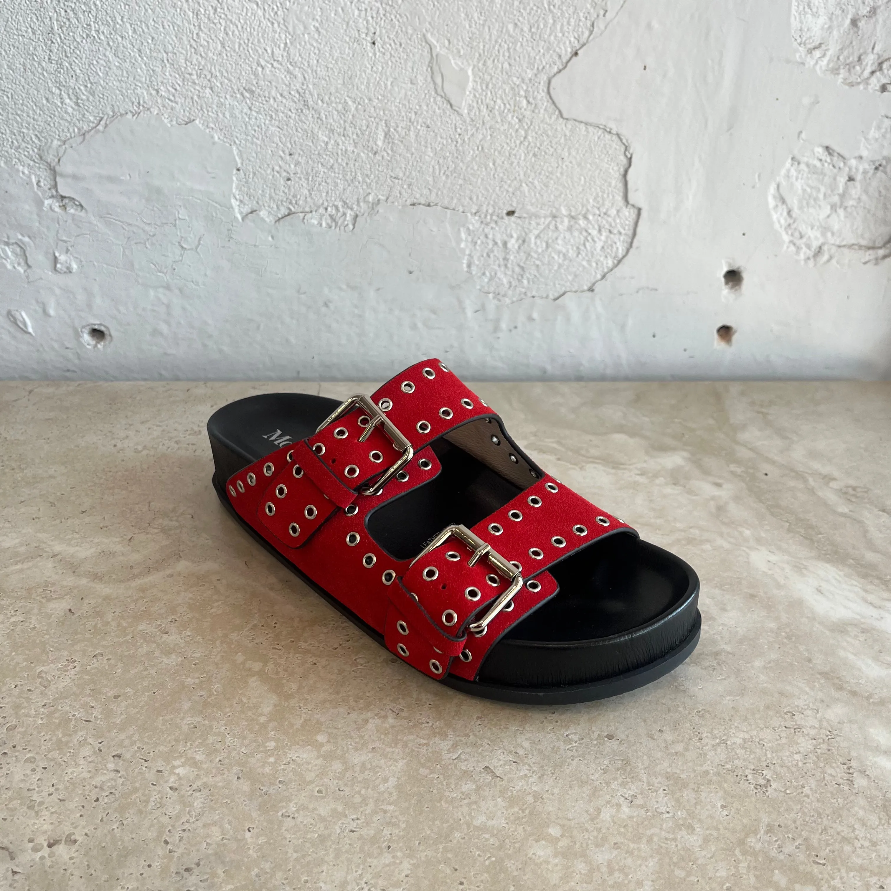 Mollini Ciana Chaussures en Suède Rouge_Mollini