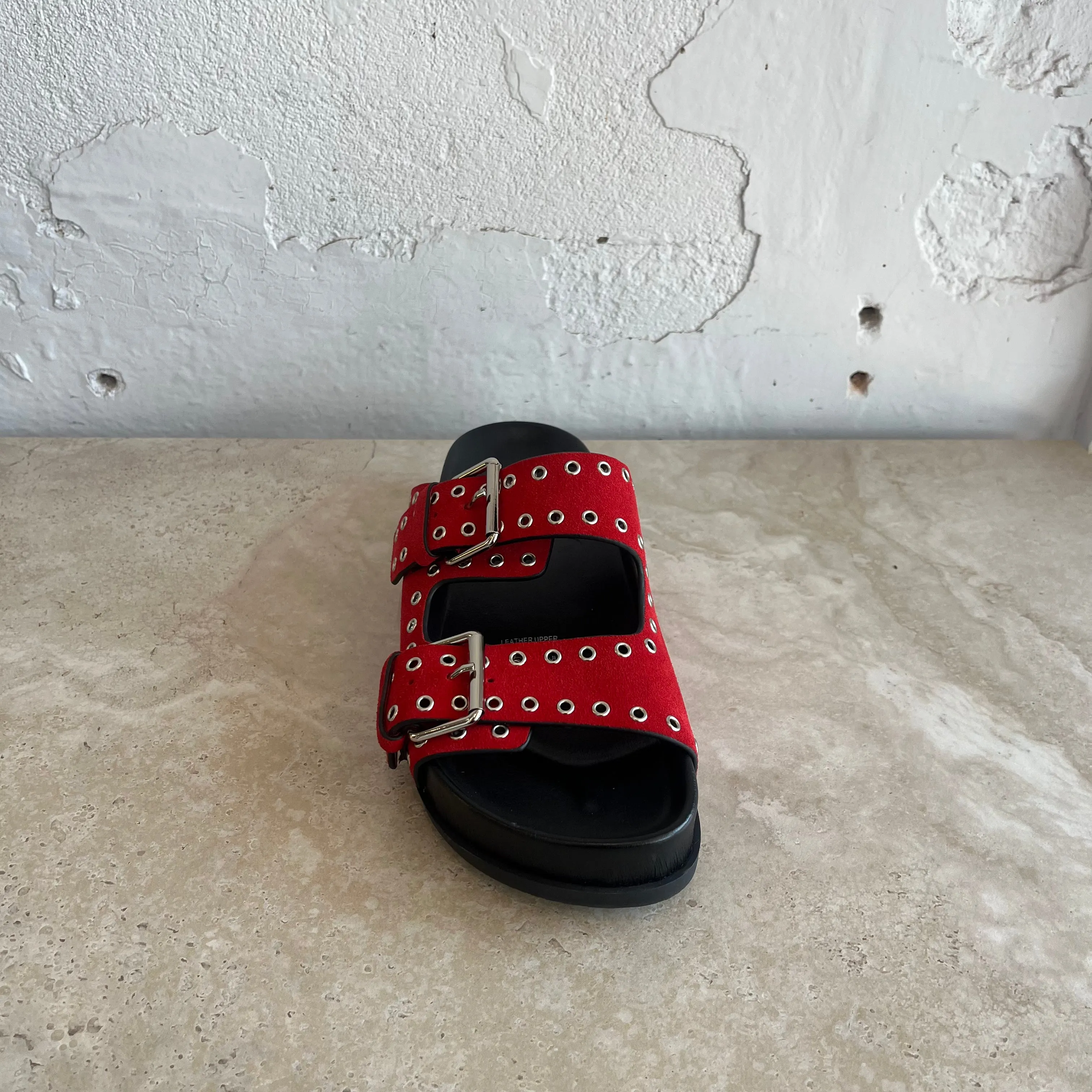 Mollini Ciana Chaussures en Suède Rouge_Mollini