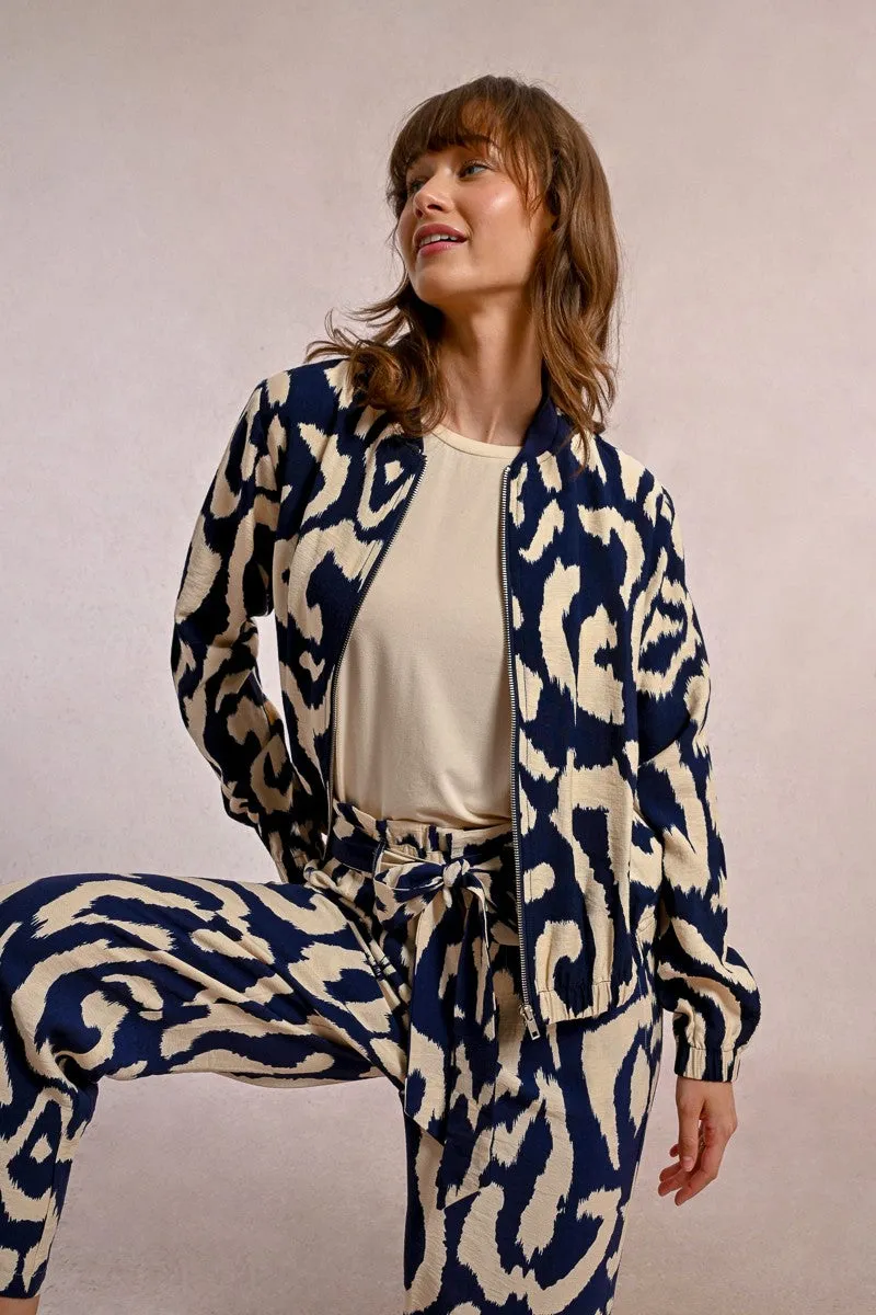 Veste bomber imprimée marine Molly Bracken