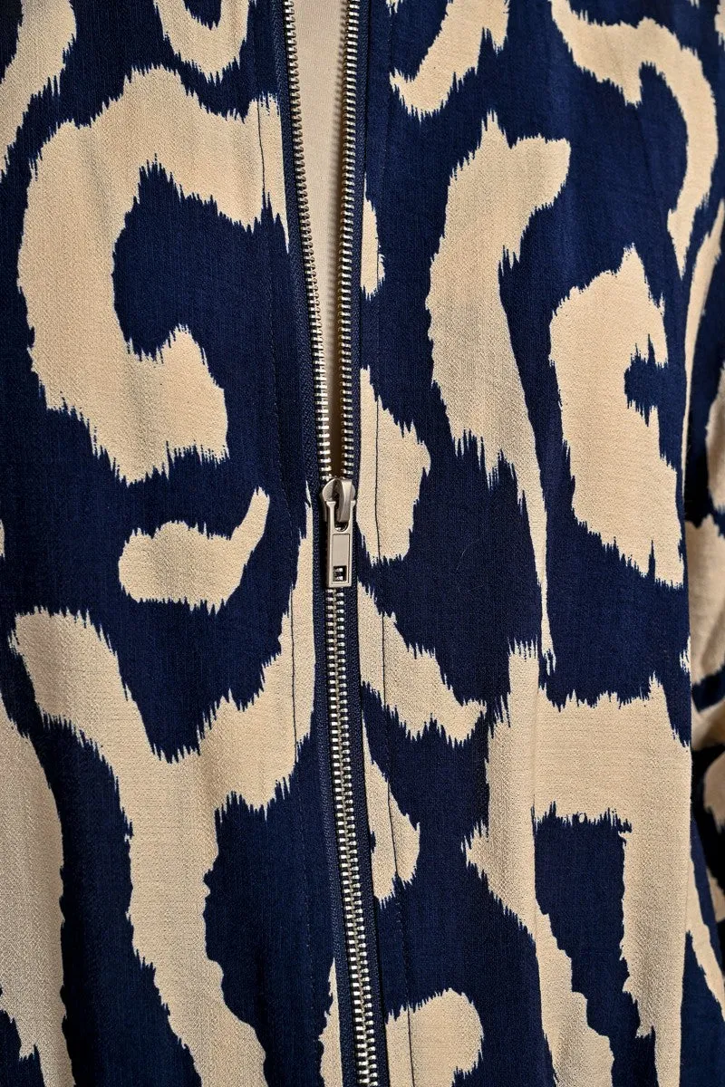 Veste bomber imprimée marine Molly Bracken