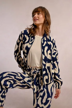 Veste bomber imprimée marine Molly Bracken