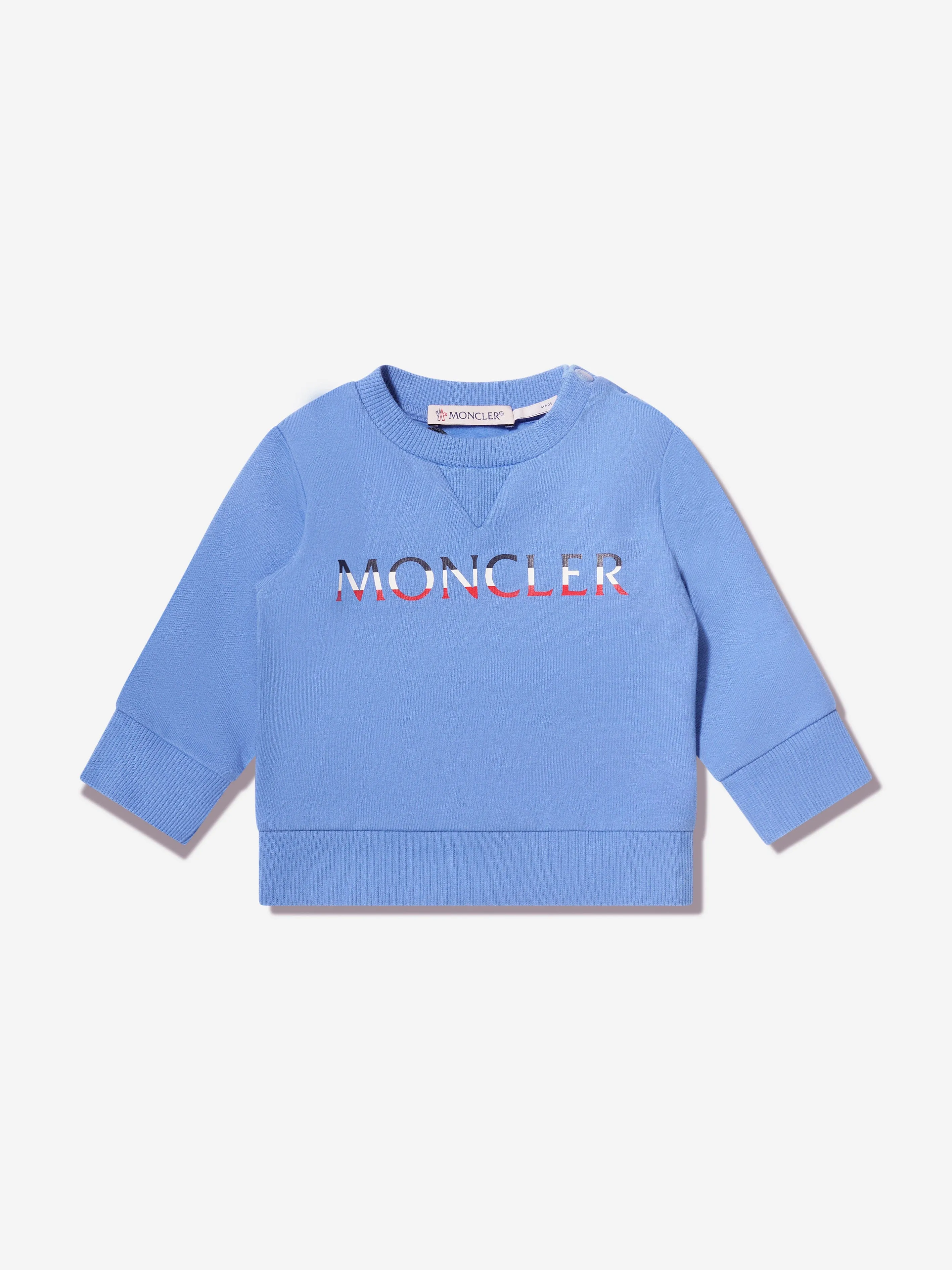 Moncler Enfant Survêtement à Logo pour Bébé Garçon en Bleu