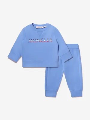 Moncler Enfant Survêtement à Logo pour Bébé Garçon en Bleu
