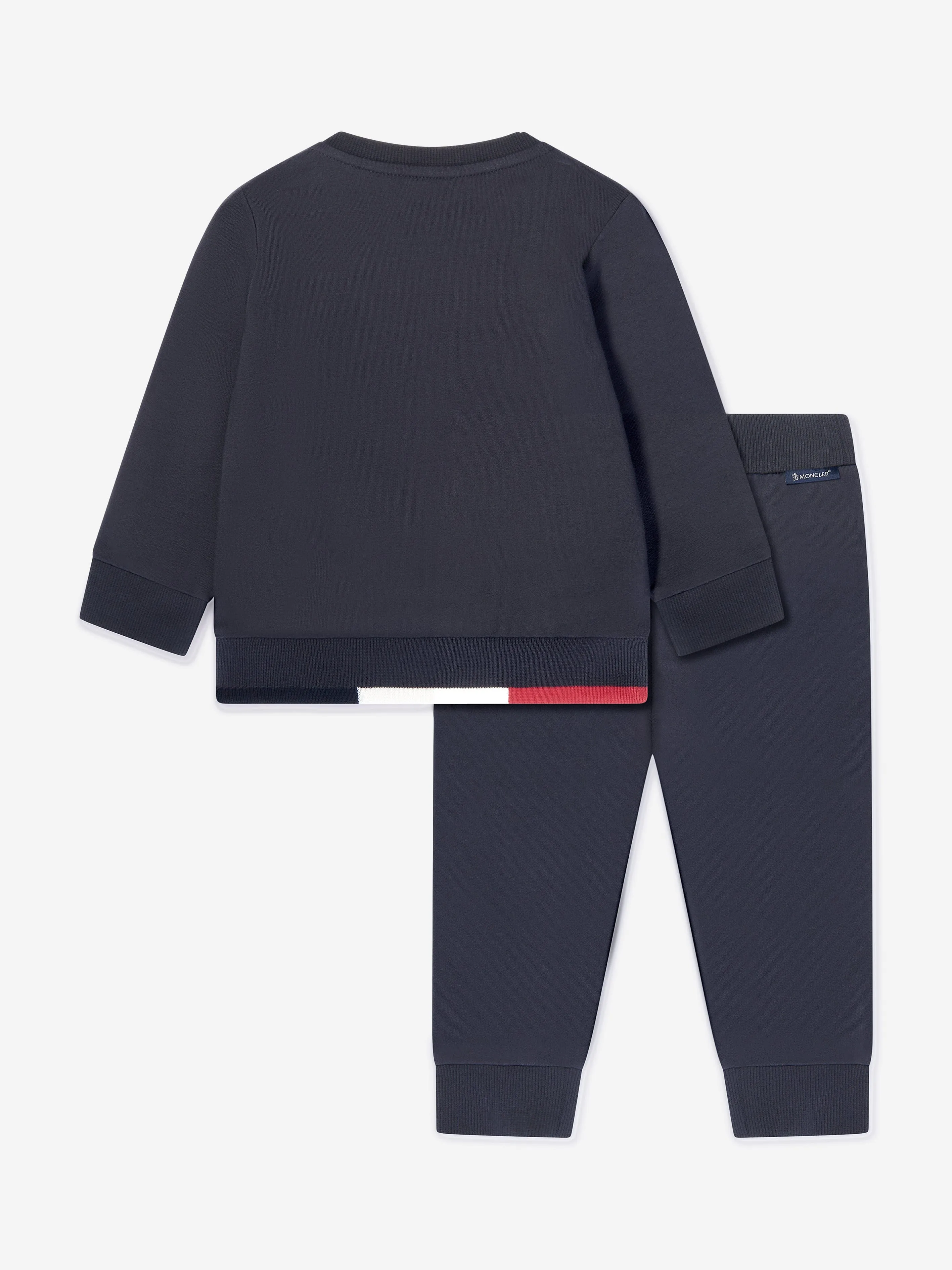 Moncler Enfant Survêtement Bébé Garçon avec Logo en Bleu Marine