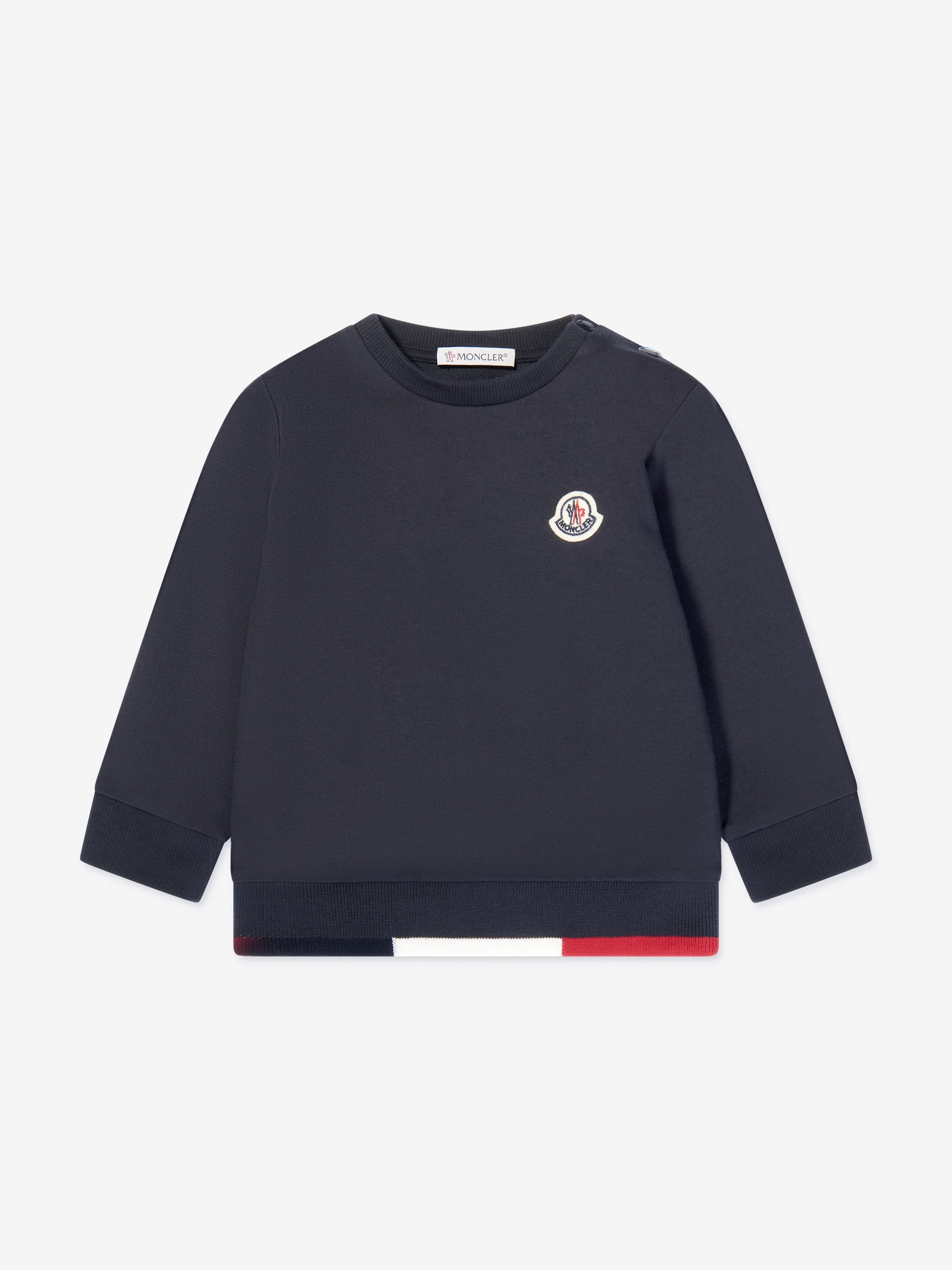 Moncler Enfant Survêtement Bébé Garçon avec Logo en Bleu Marine