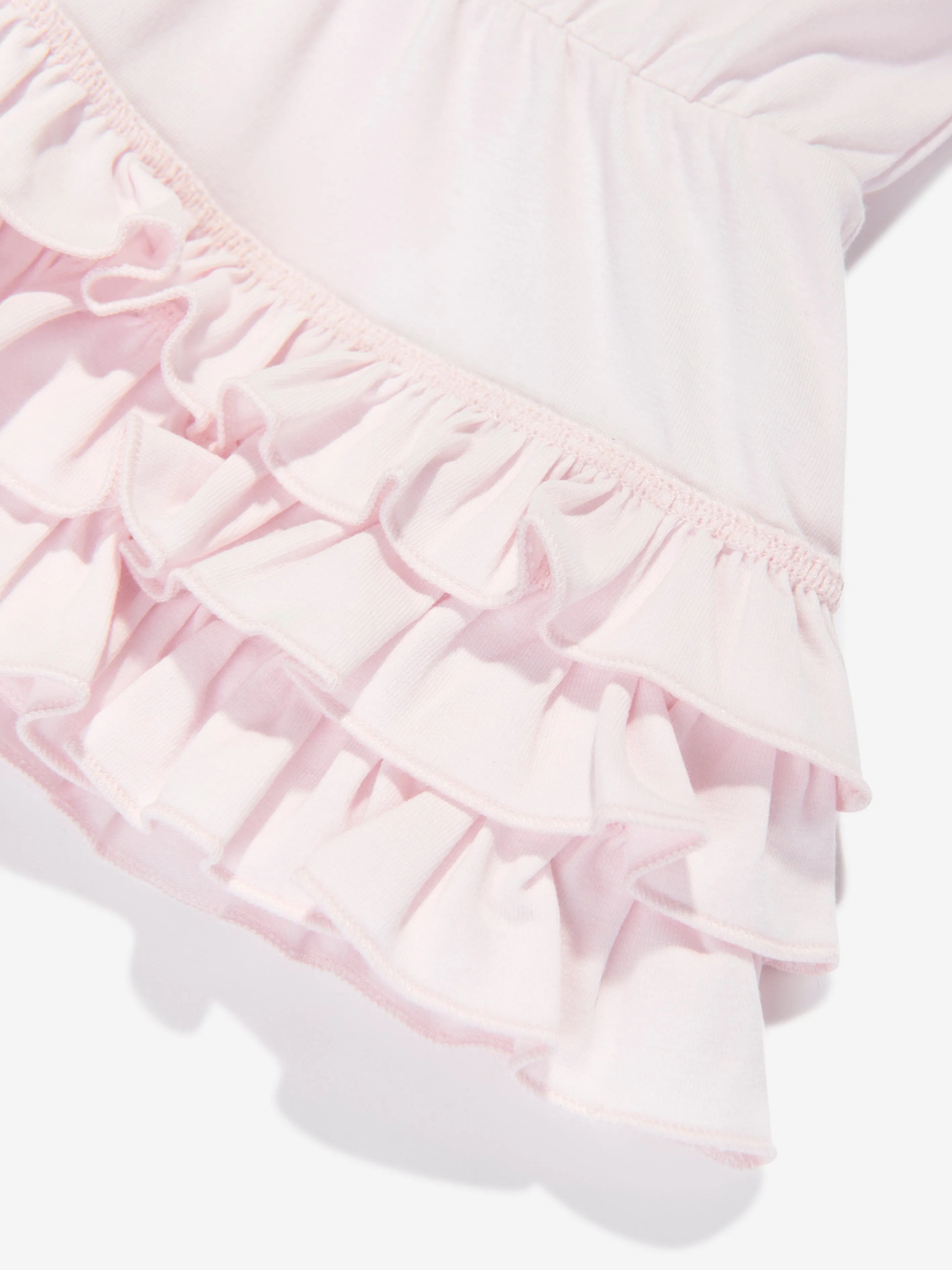 Moncler Enfant Robe T-Shirt à Volants pour Fillettes en Rose