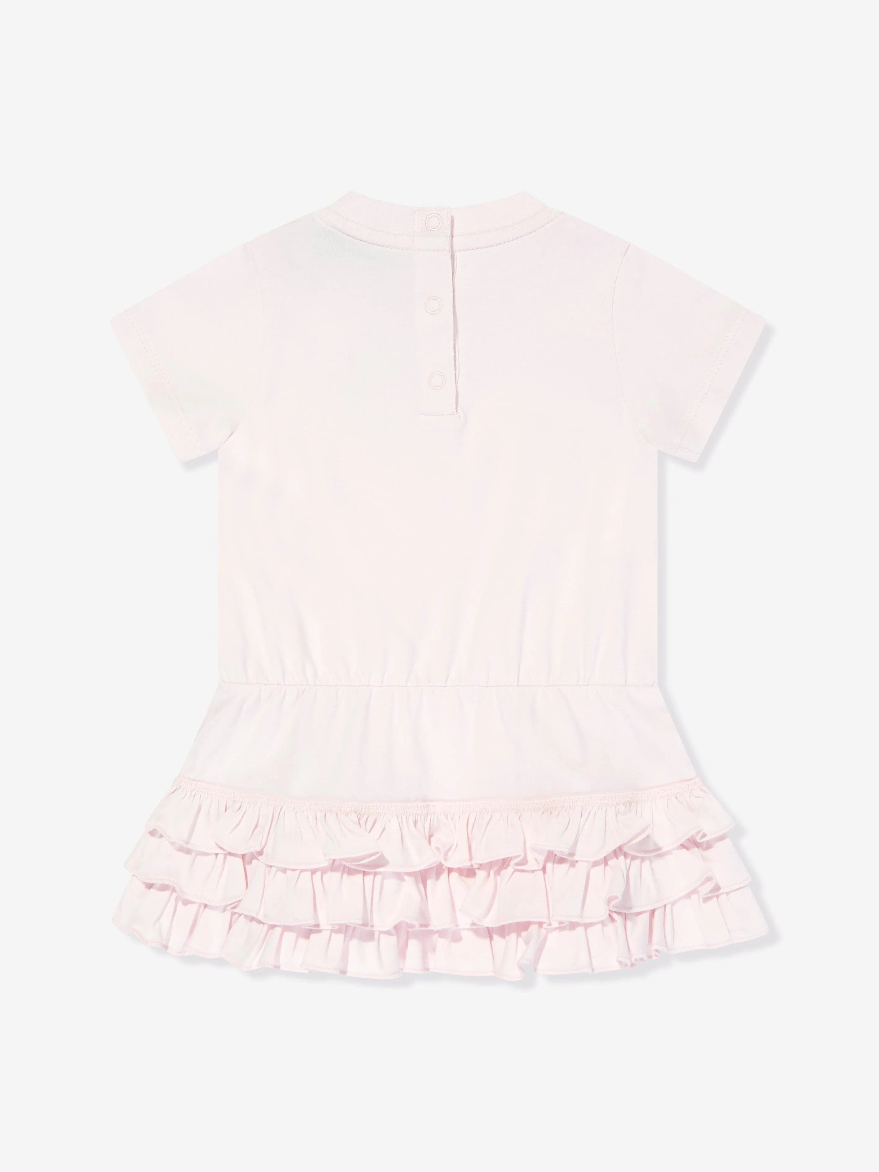 Moncler Enfant Robe T-Shirt à Volants pour Fillettes en Rose