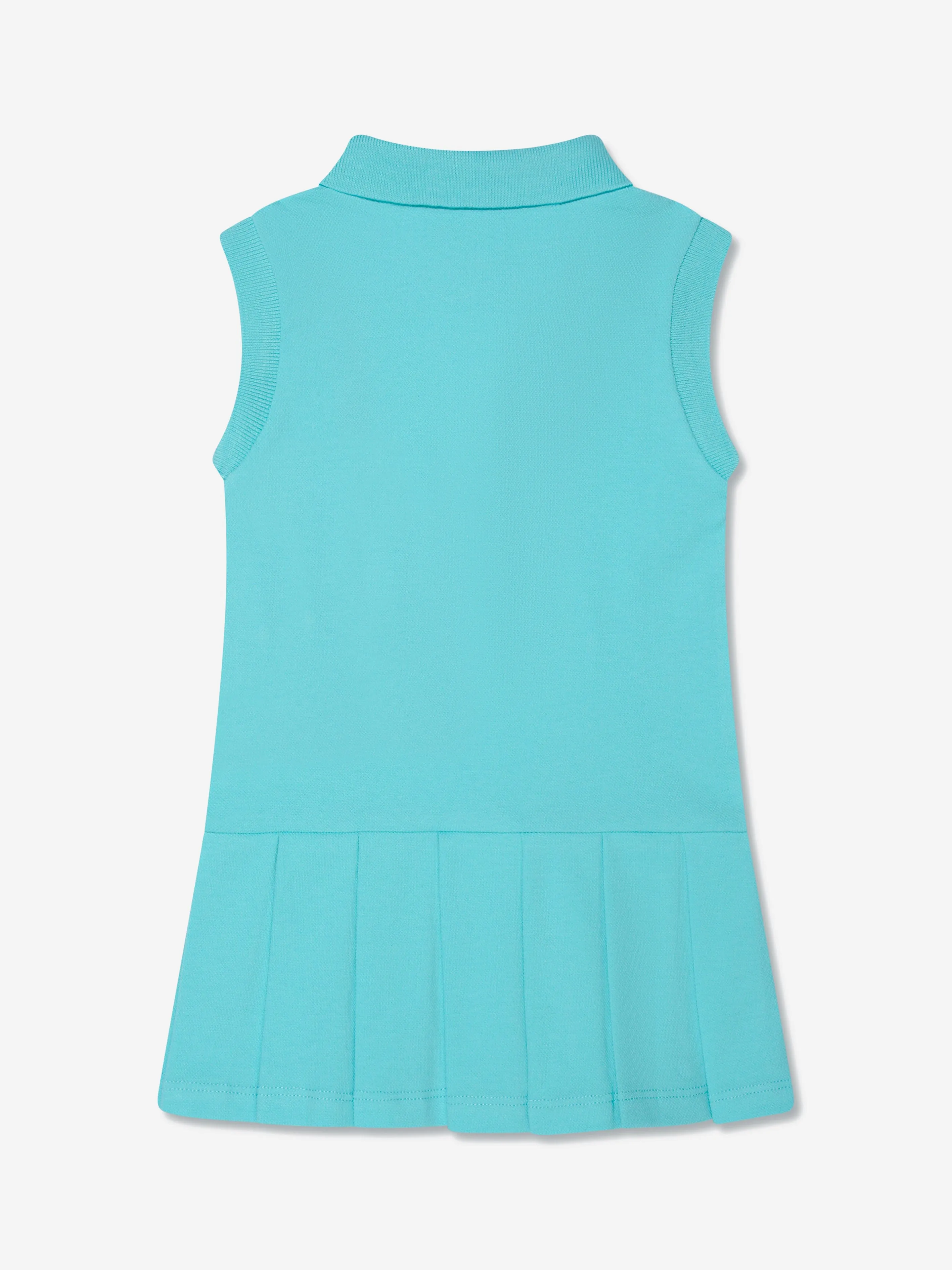 Moncler Enfant Robe Polo sans Manches pour Fille en Turquoise